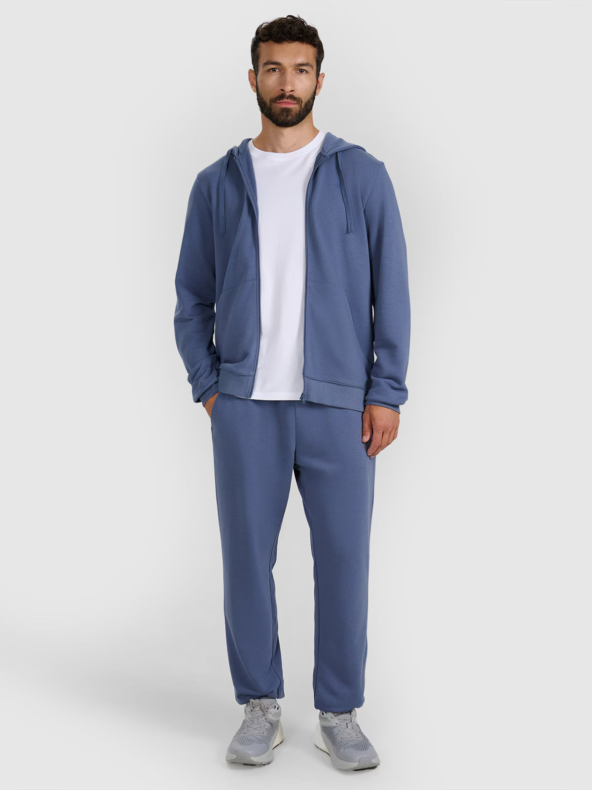 Bluza dresowa rozpinana z kapturem męska