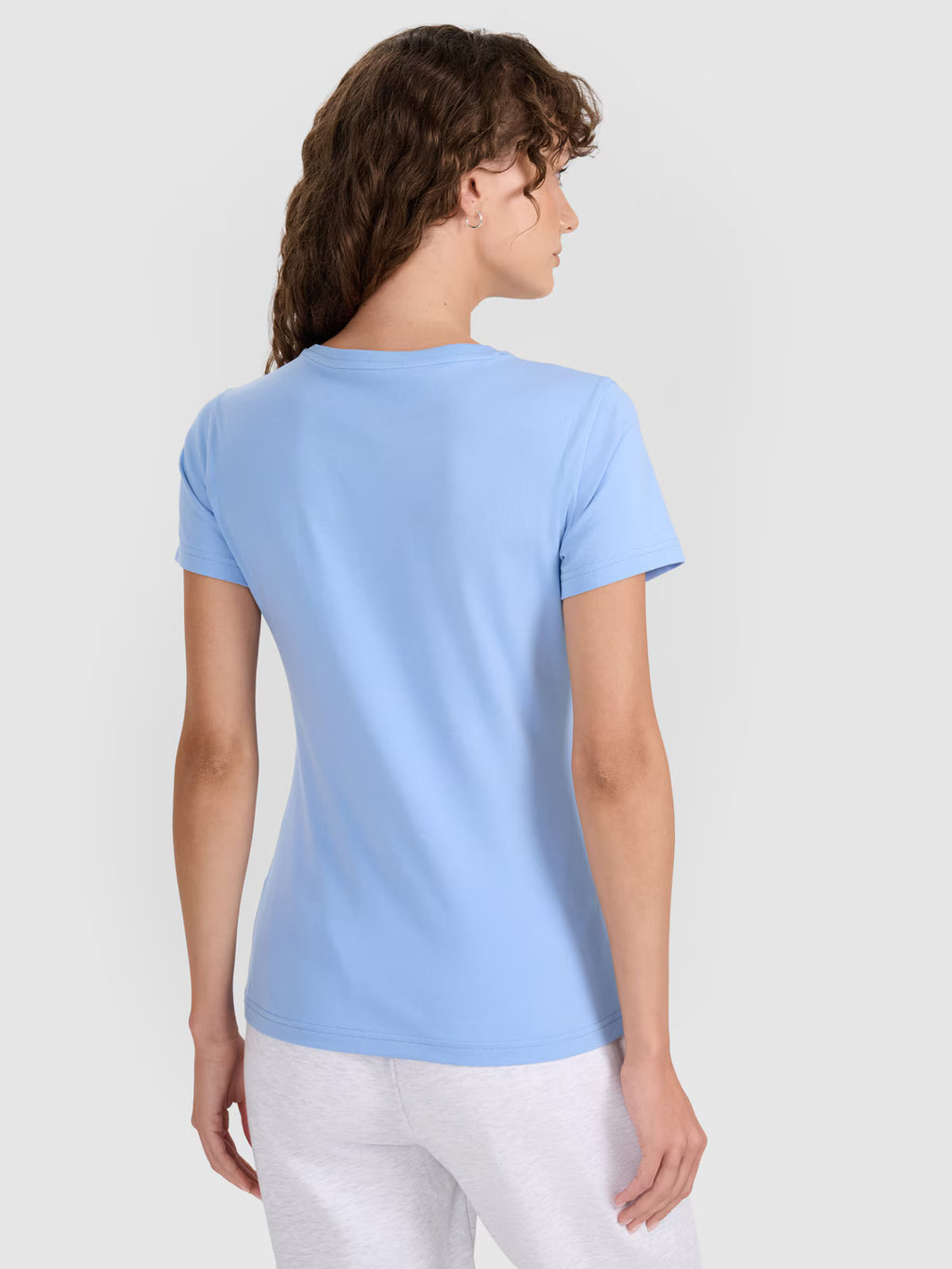 T-shirt slim gładki damski