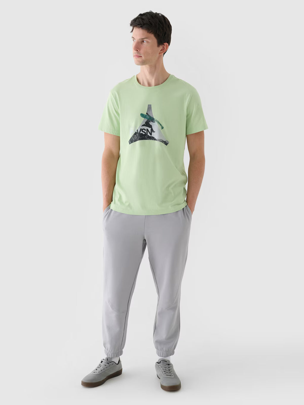 T-shirt regular z nadrukiem męski