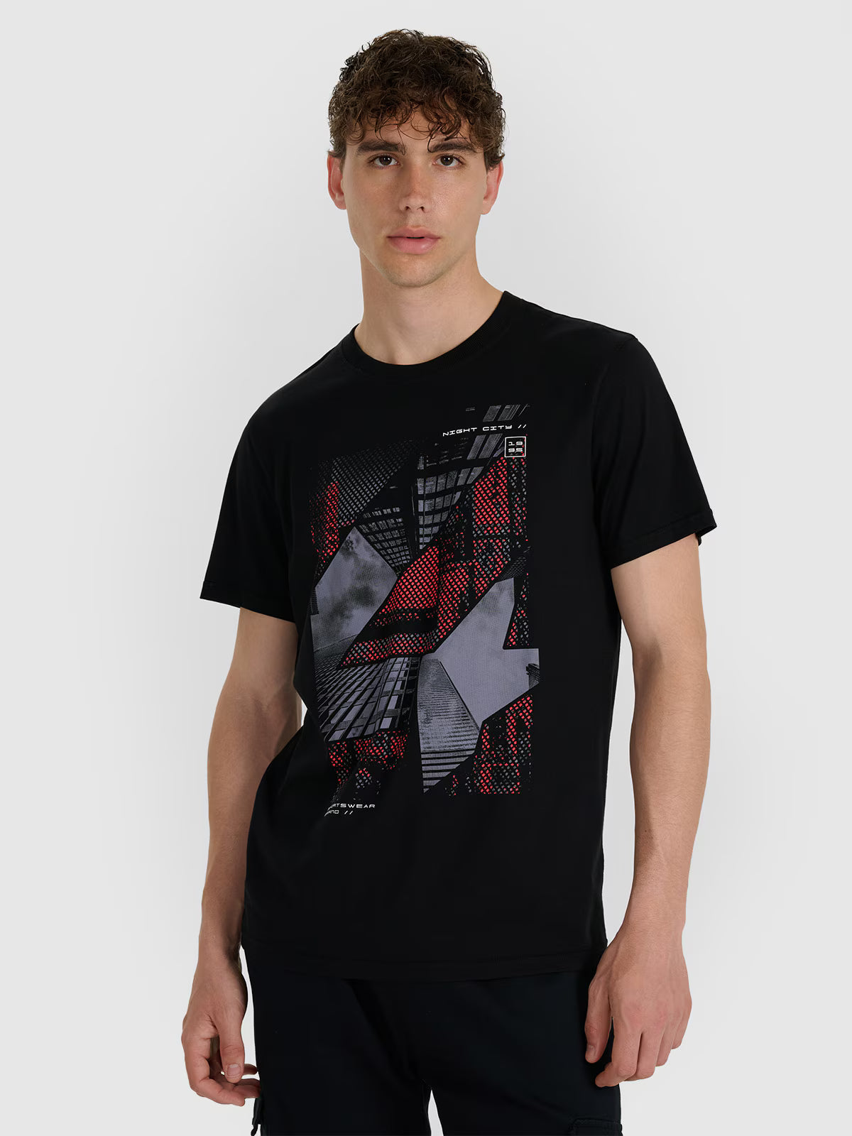 T-shirt regular z nadrukiem męski