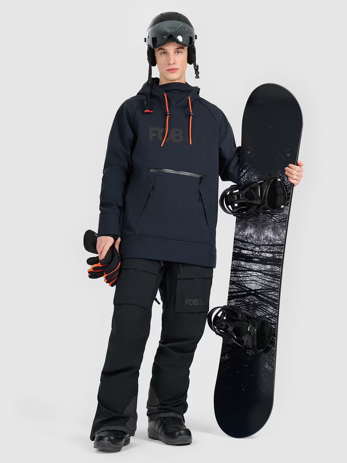 Spodnie snowboardowe membrana 15000 męskie - czarno