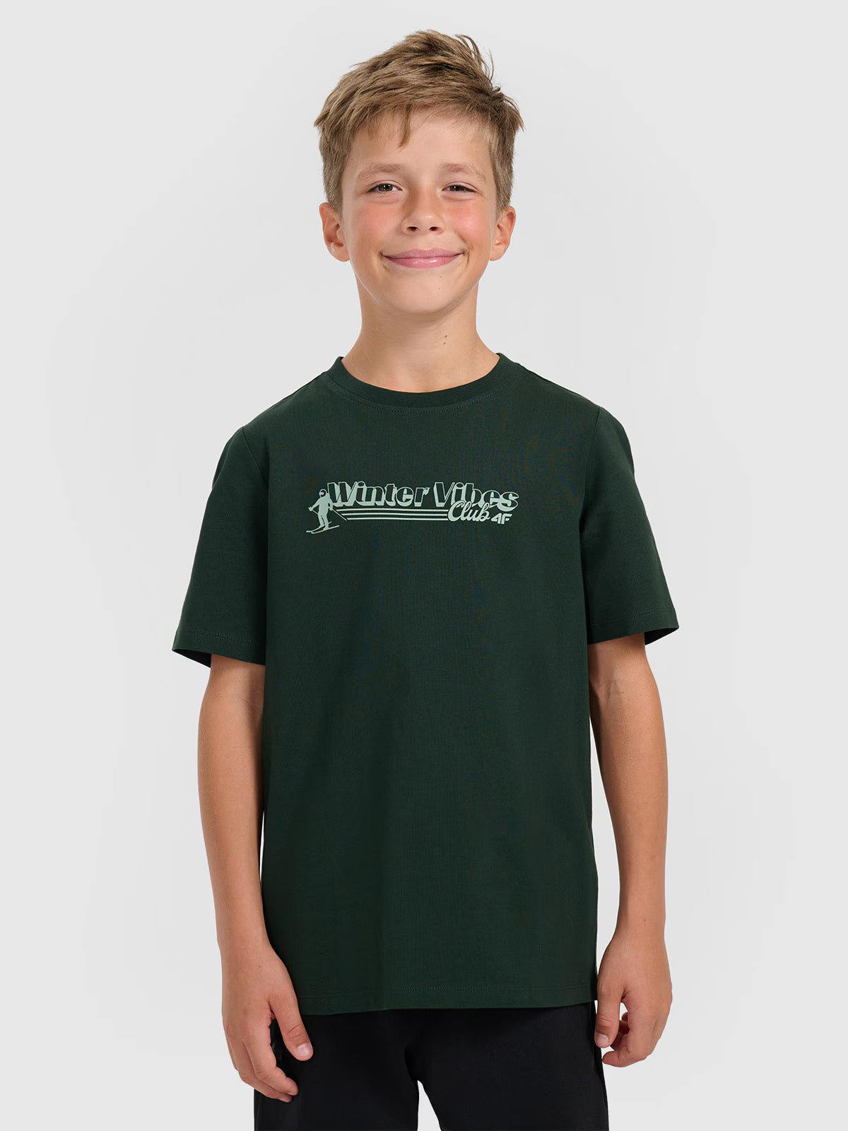 T-shirt regular z nadrukiem chłopięcy