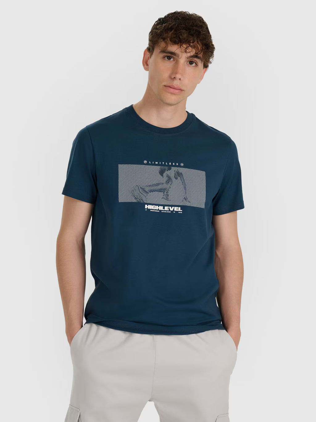 T-shirt regular z nadrukiem męski