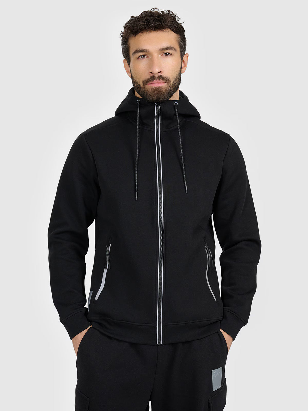 Bluza dresowa regular z kapturem męska