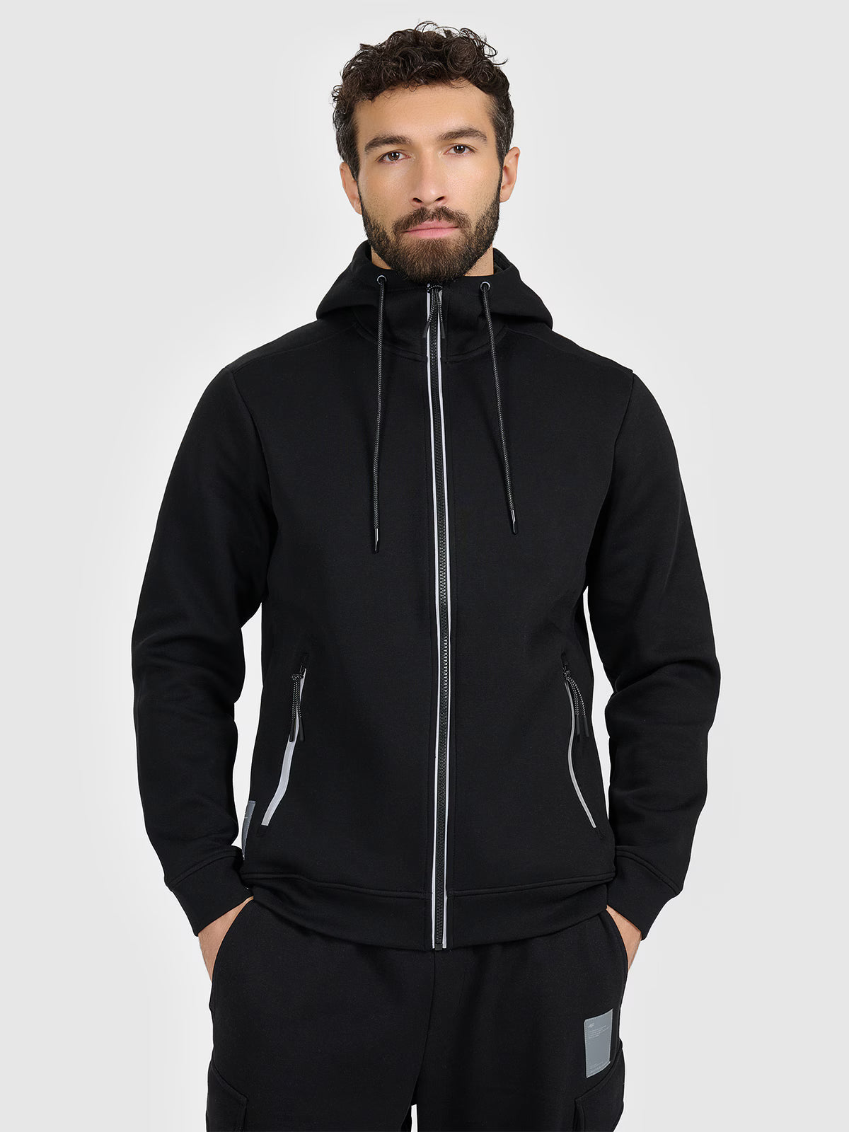 Bluza dresowa regular z kapturem męska