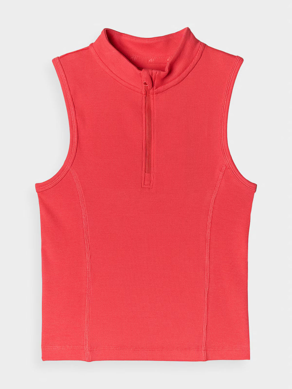 Top slim z prążkowanej dzianiny damski