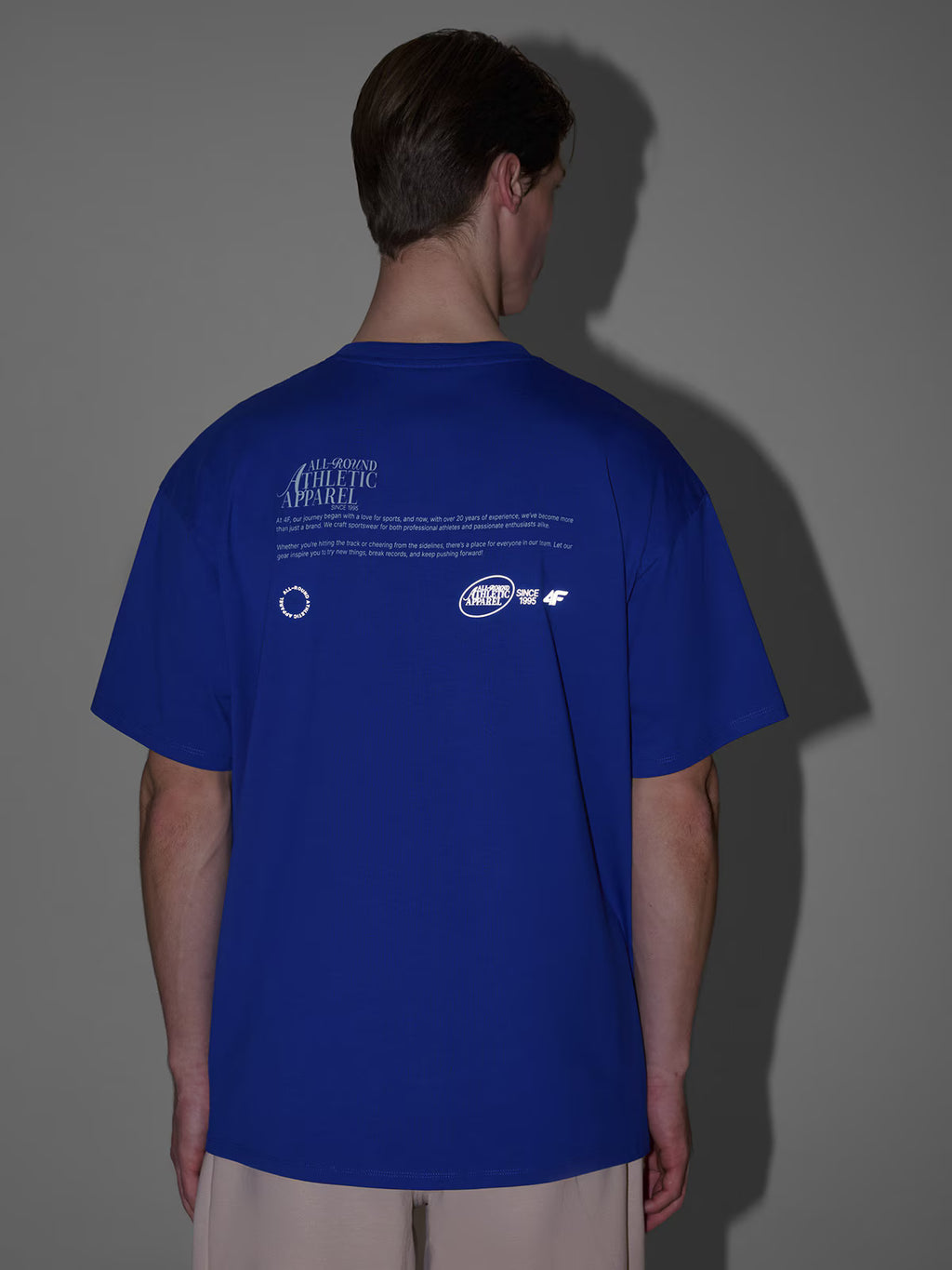 T-shirt oversize z nadrukiem męski