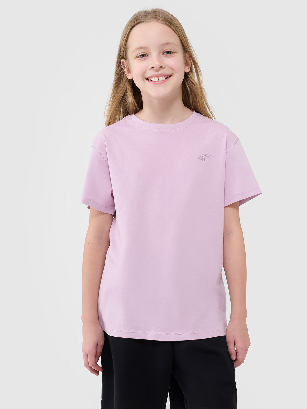 T-shirt oversize gładki dziewczęcy