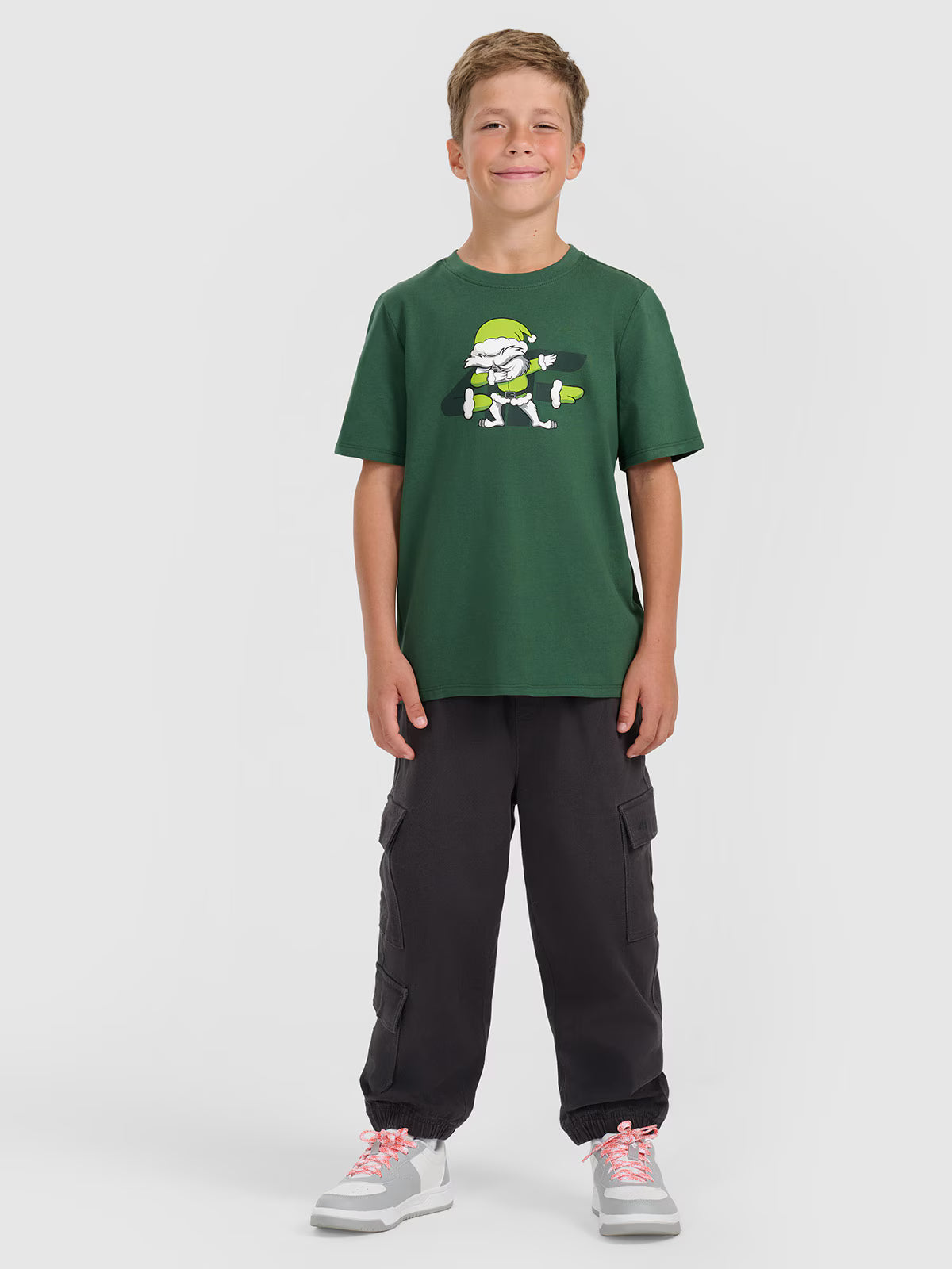 T-shirt regular z nadrukiem świątecznym chłopięcy