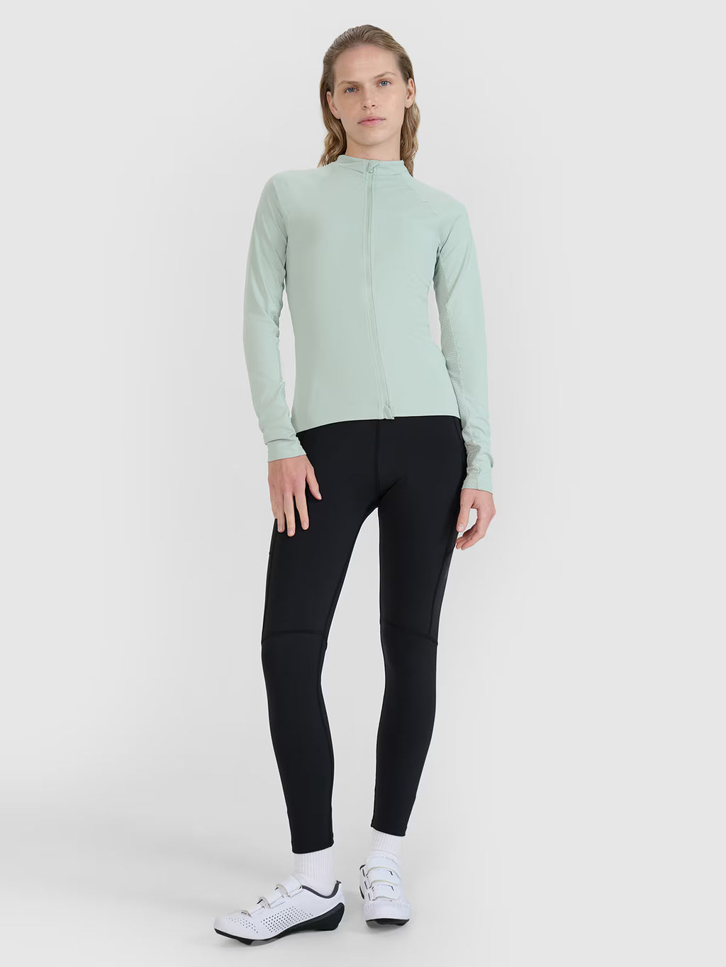 Legginsy rowerowe z żelowo-piankową wkładką i szelkami damskie