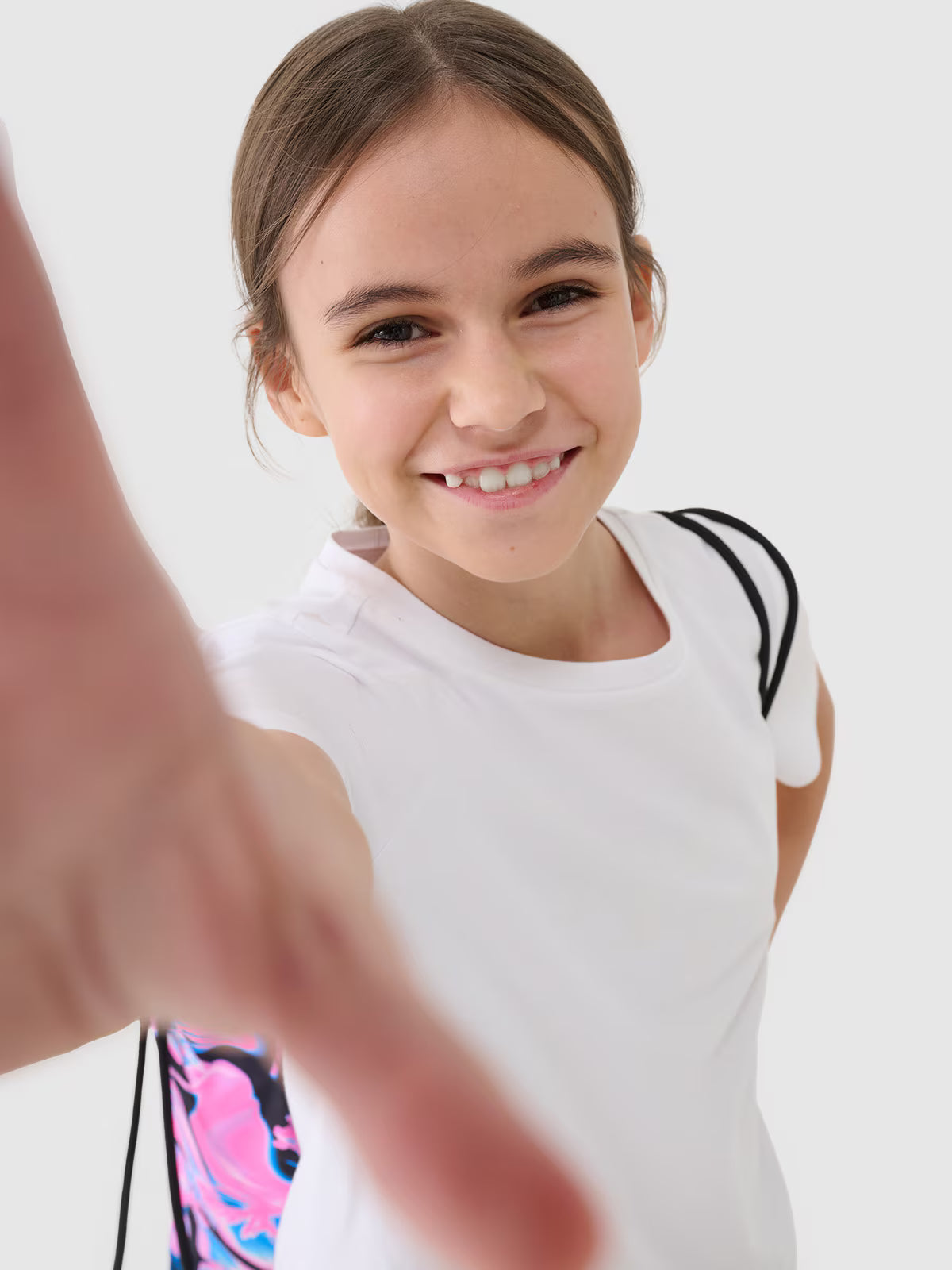 Komplet sportowy na WF (koszulka+spodenki+worek) dziewczęcy