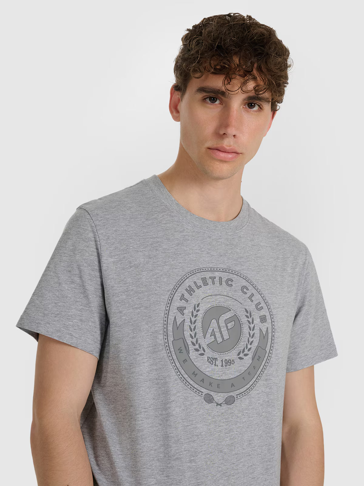 T-shirt regular z nadrukiem męski