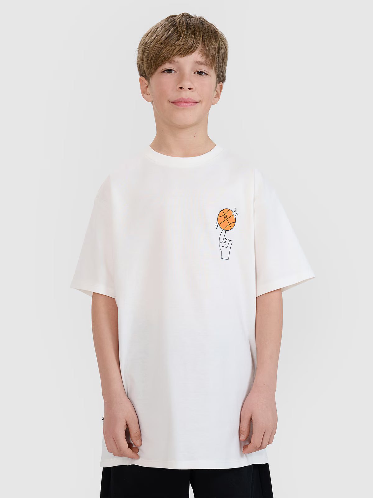 T-shirt oversize z nadrukiem chłopięcy