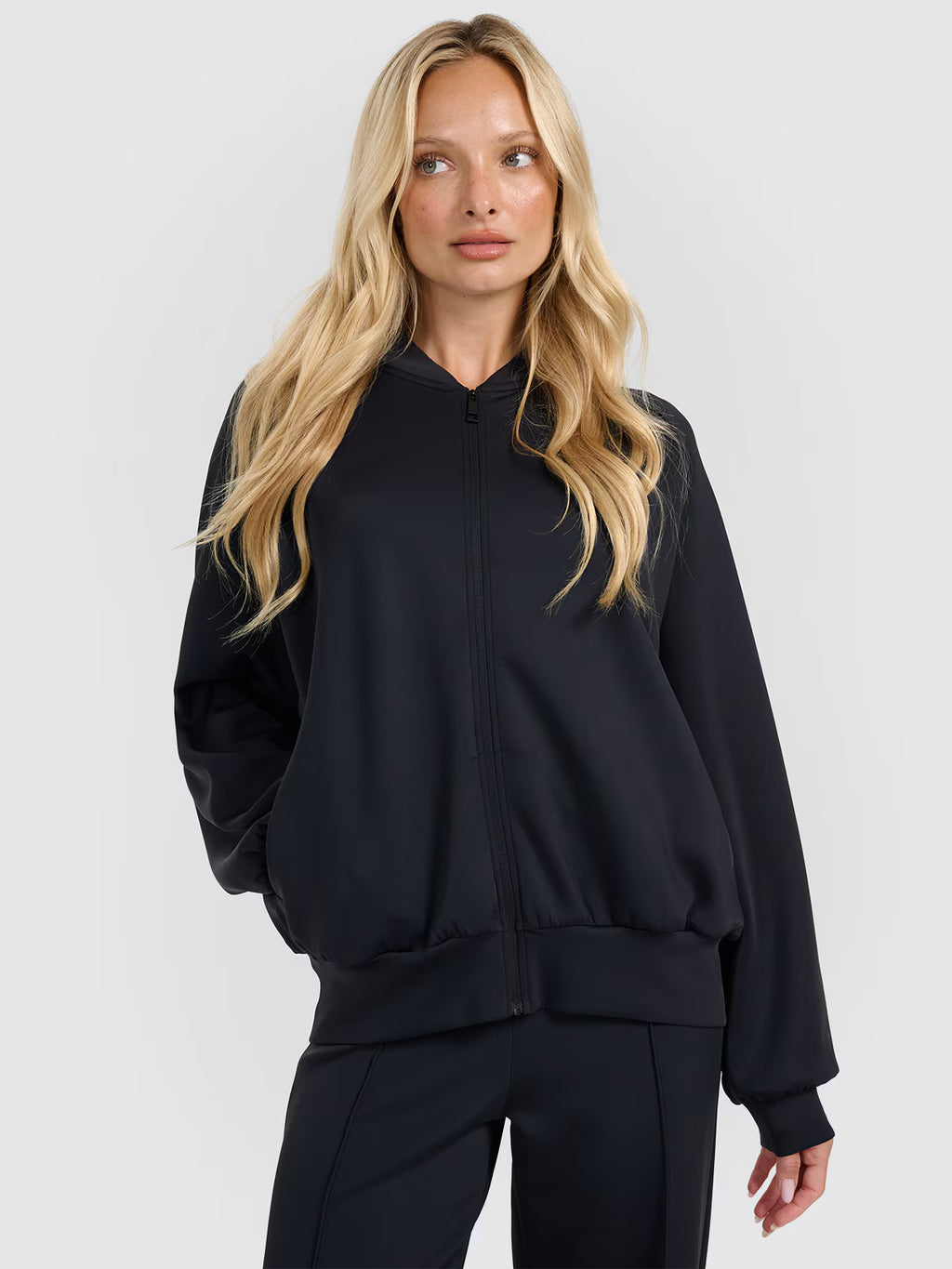 Bluza dresowa rozpinana bez kaptura damska