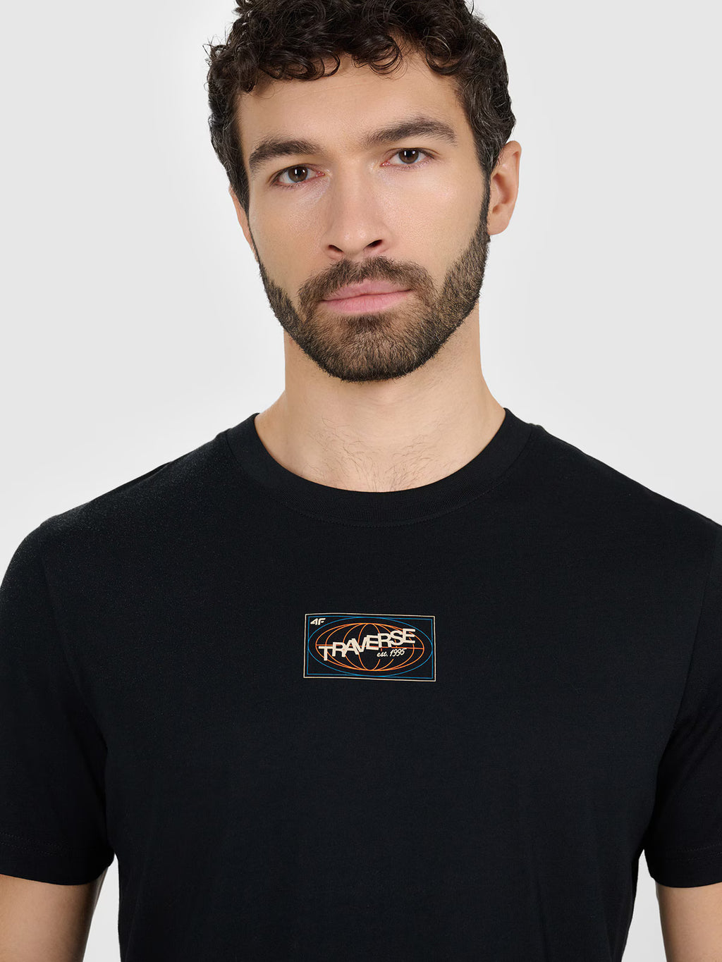 T-shirt regular z nadrukiem męski