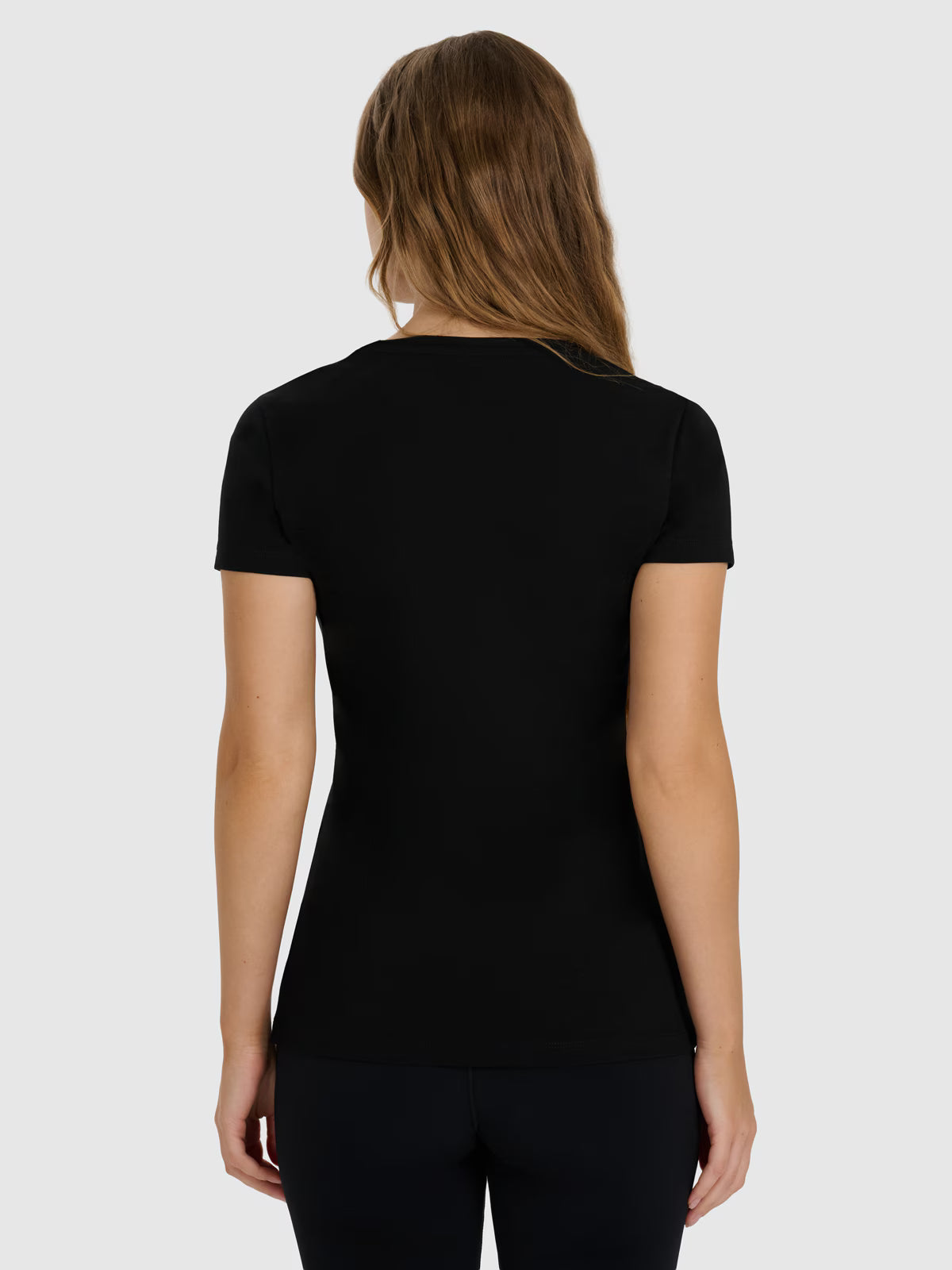 T-shirt slim gładki damski