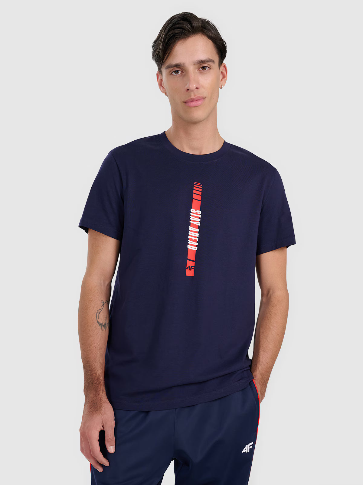T-shirt regular z nadrukiem męski