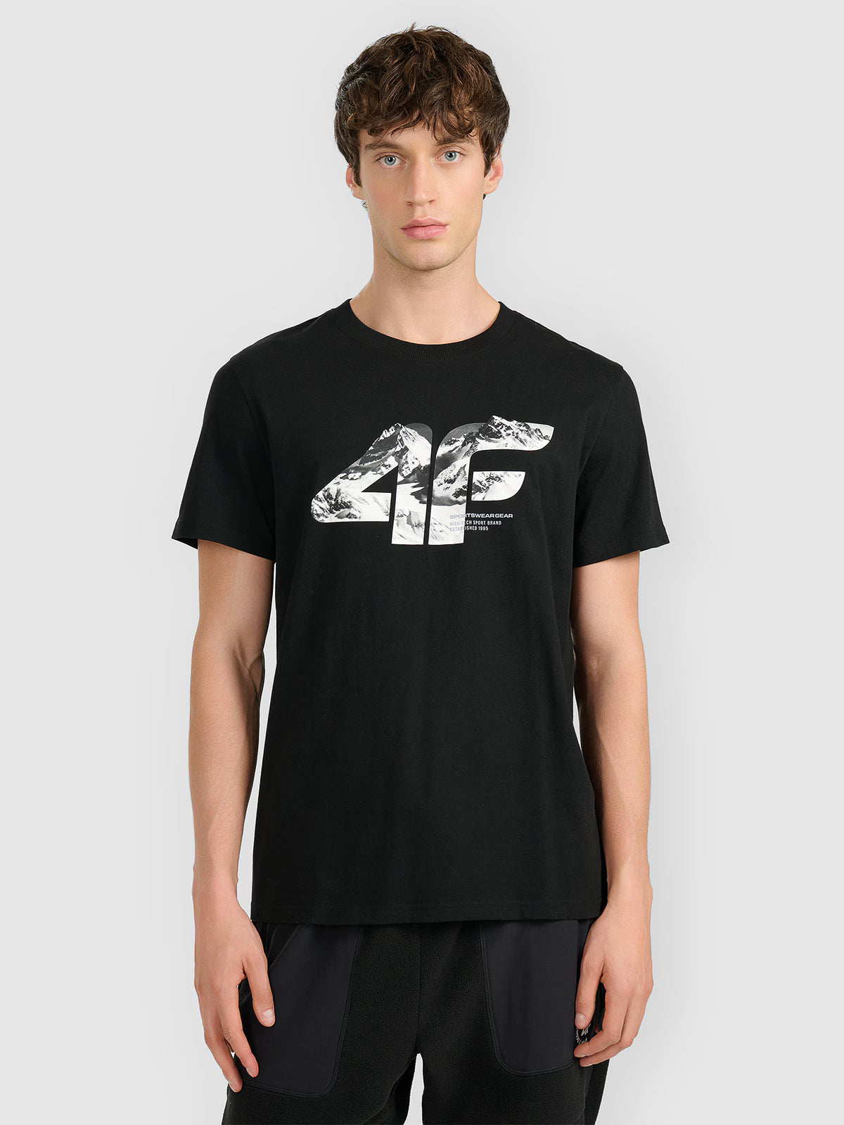 T-shirt regular z nadrukiem męski