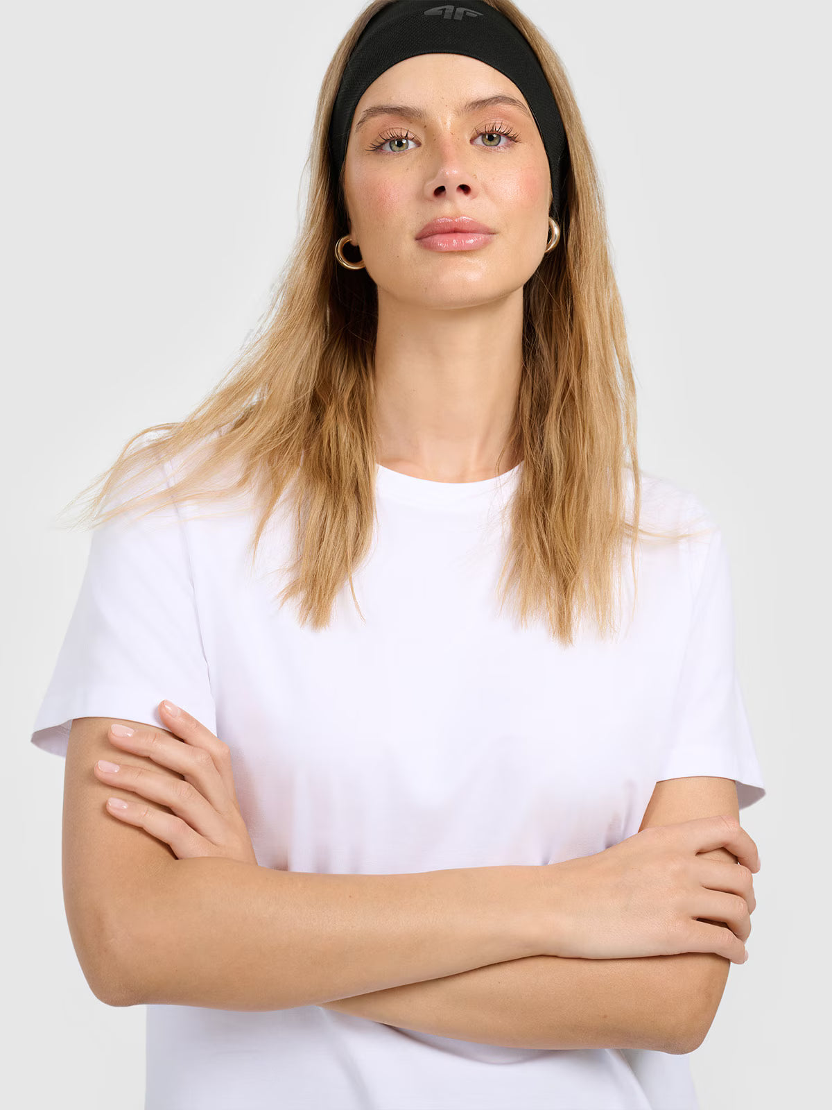 T-shirt regular gładki damski