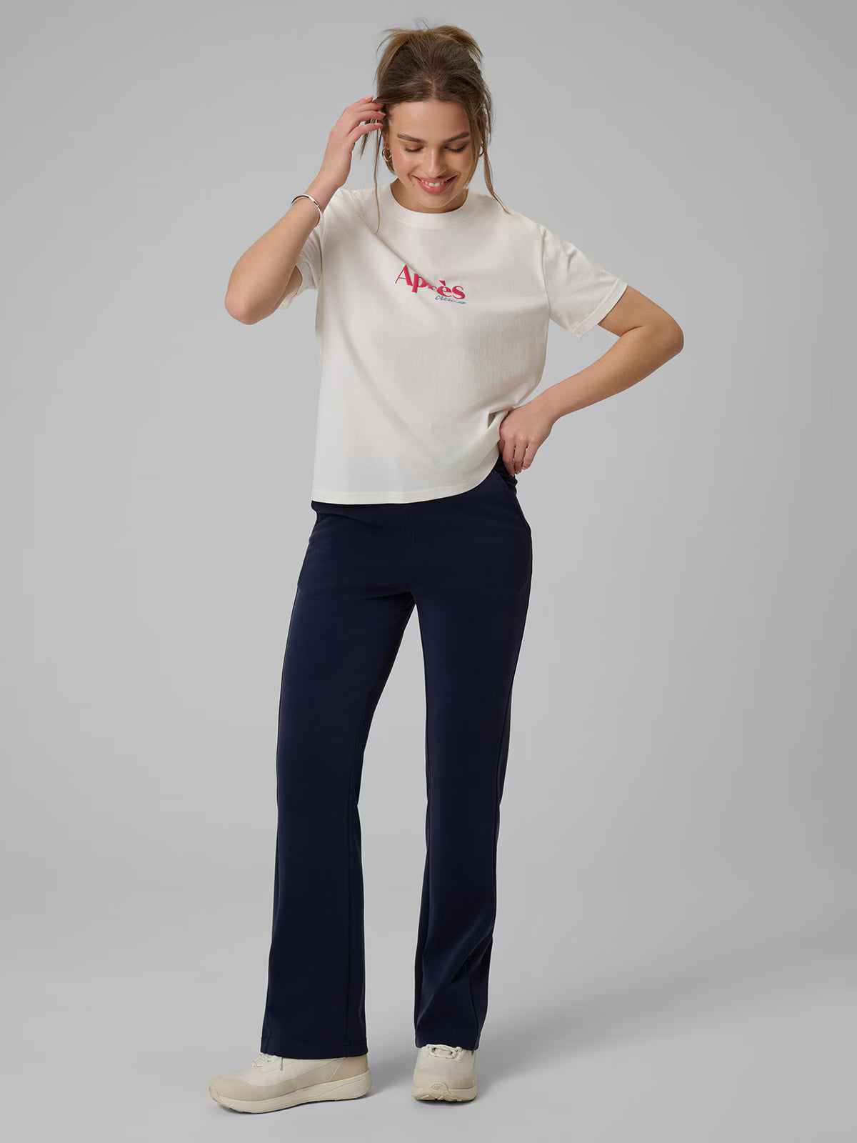 T-shirt boxy z nadrukiem damski
