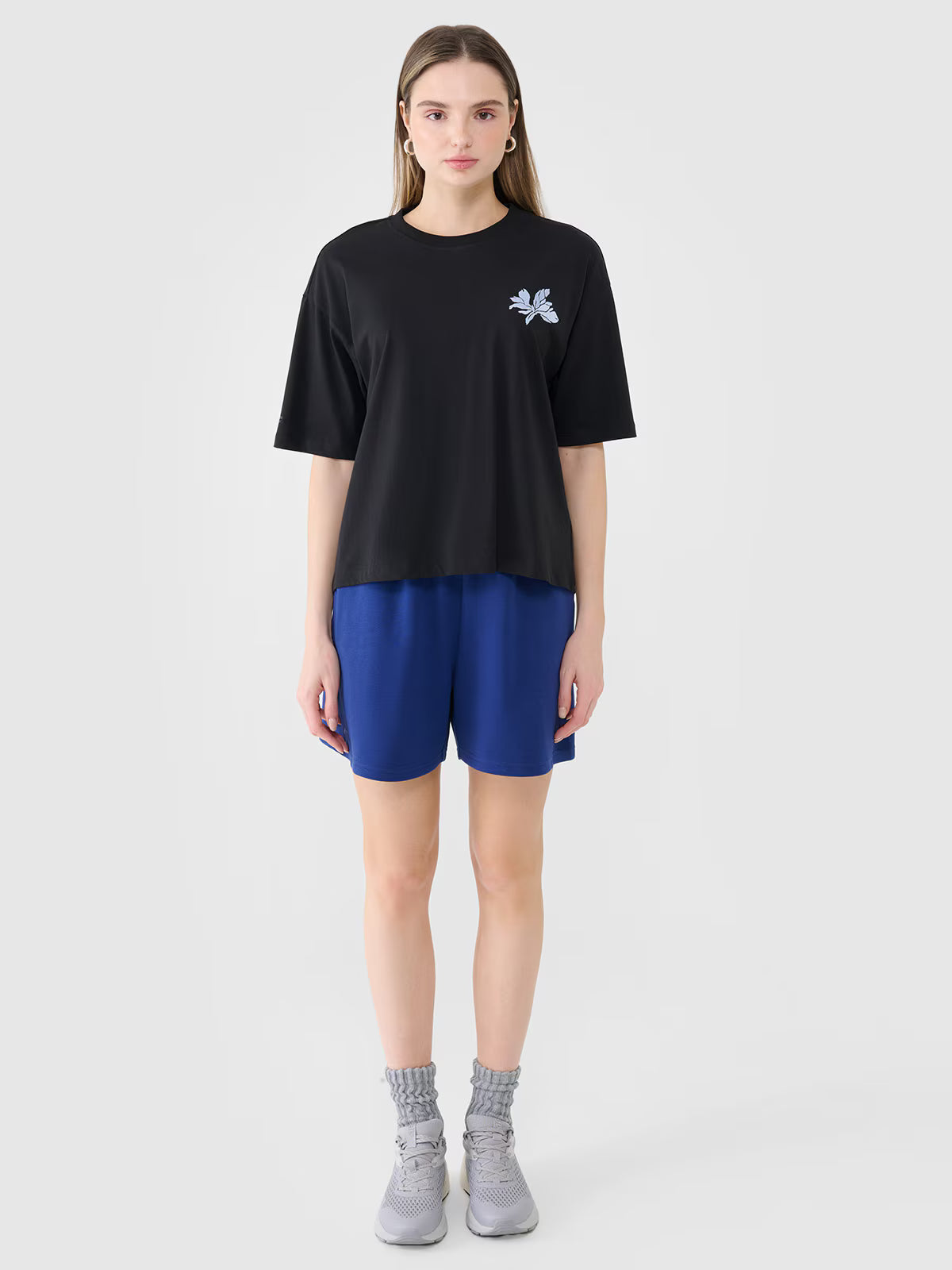 T-shirt oversize z nadrukiem damski