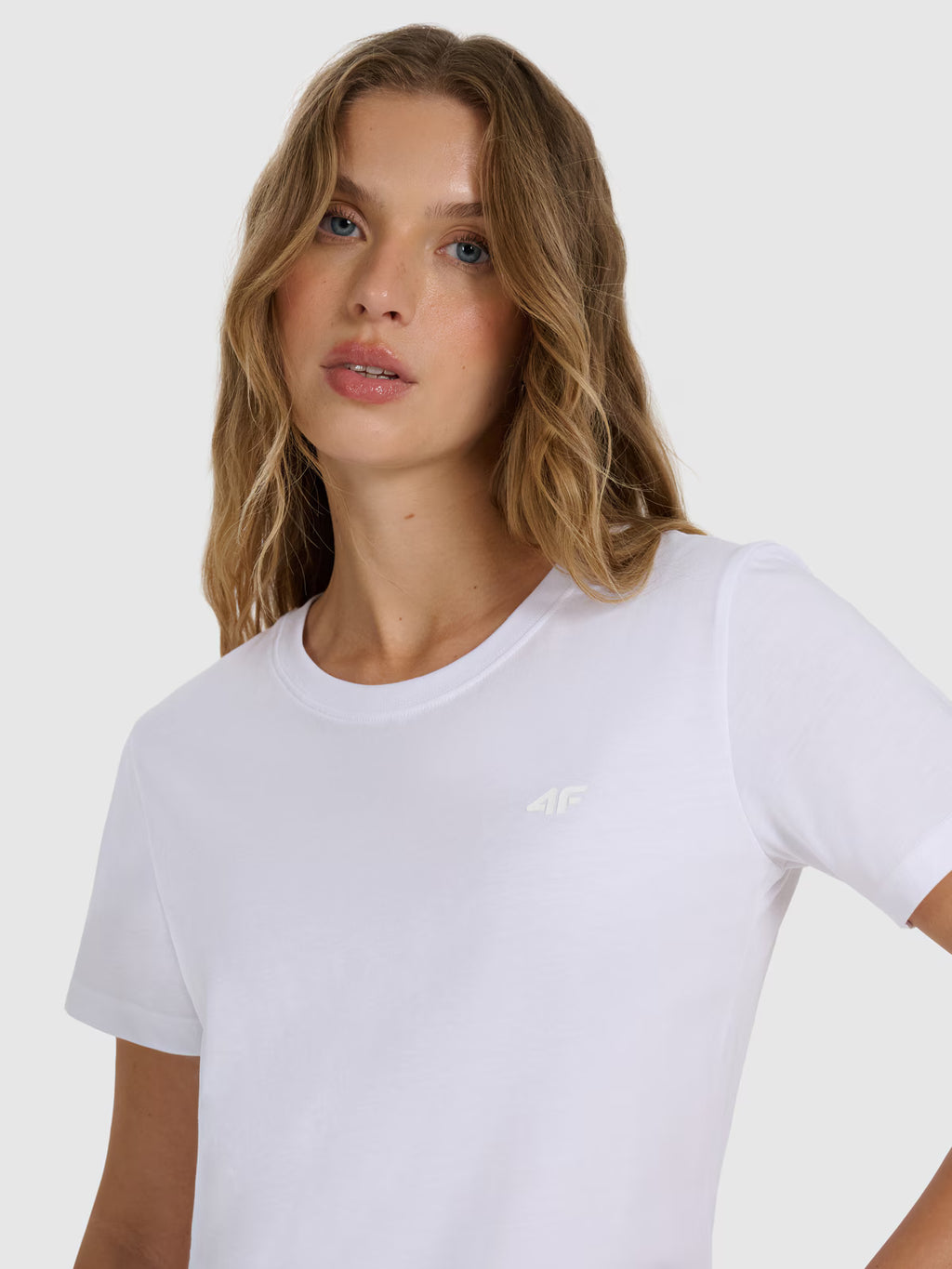 T-shirt regular gładki damski