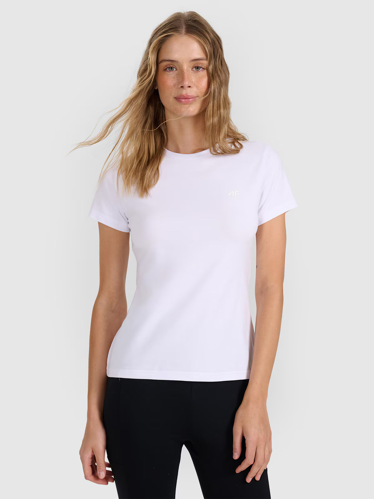 T-shirt slim gładki damski