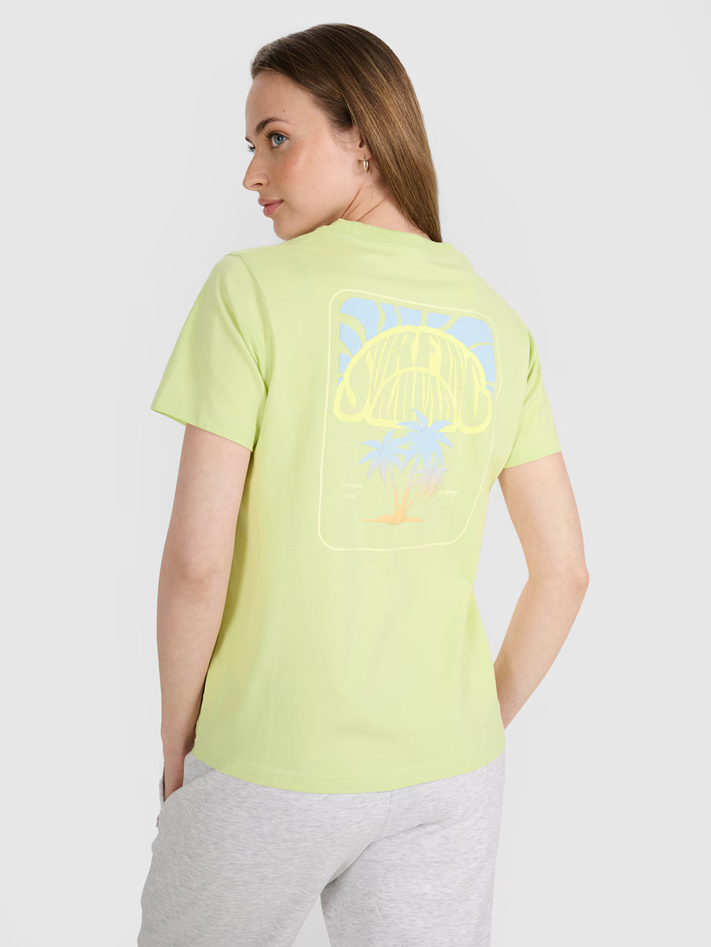 T-shirt oversize z nadrukiem damski