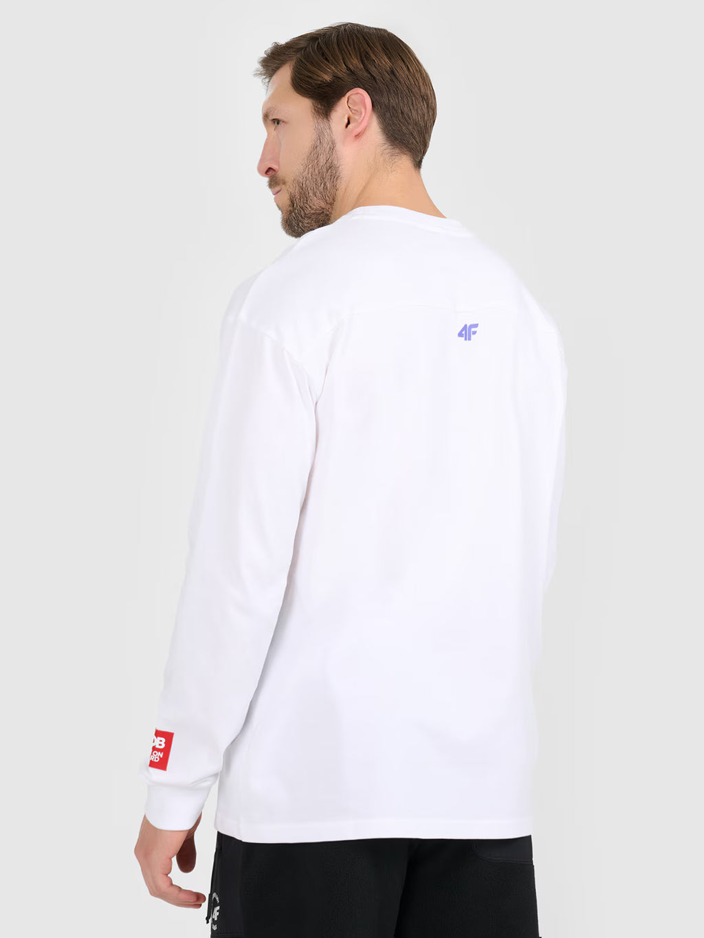 Longsleeve loose z nadrukiem męski