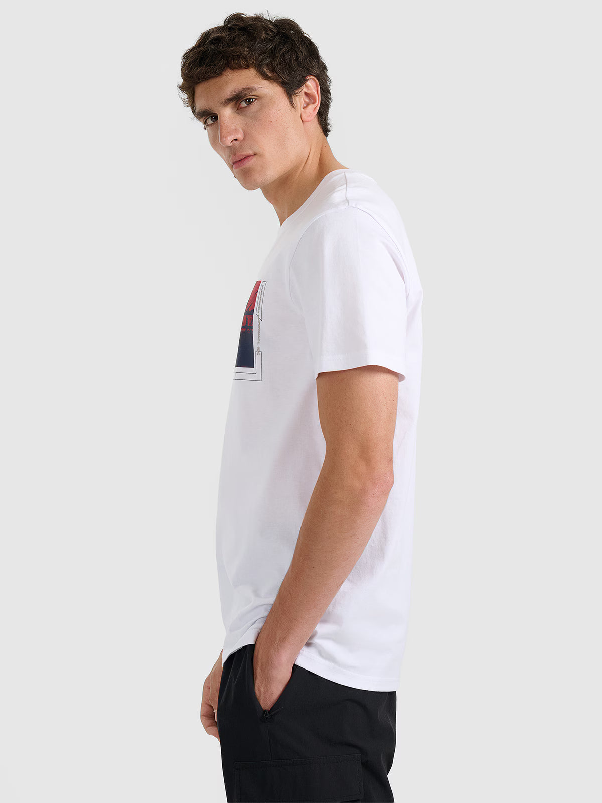 T-shirt regular z nadrukiem męski
