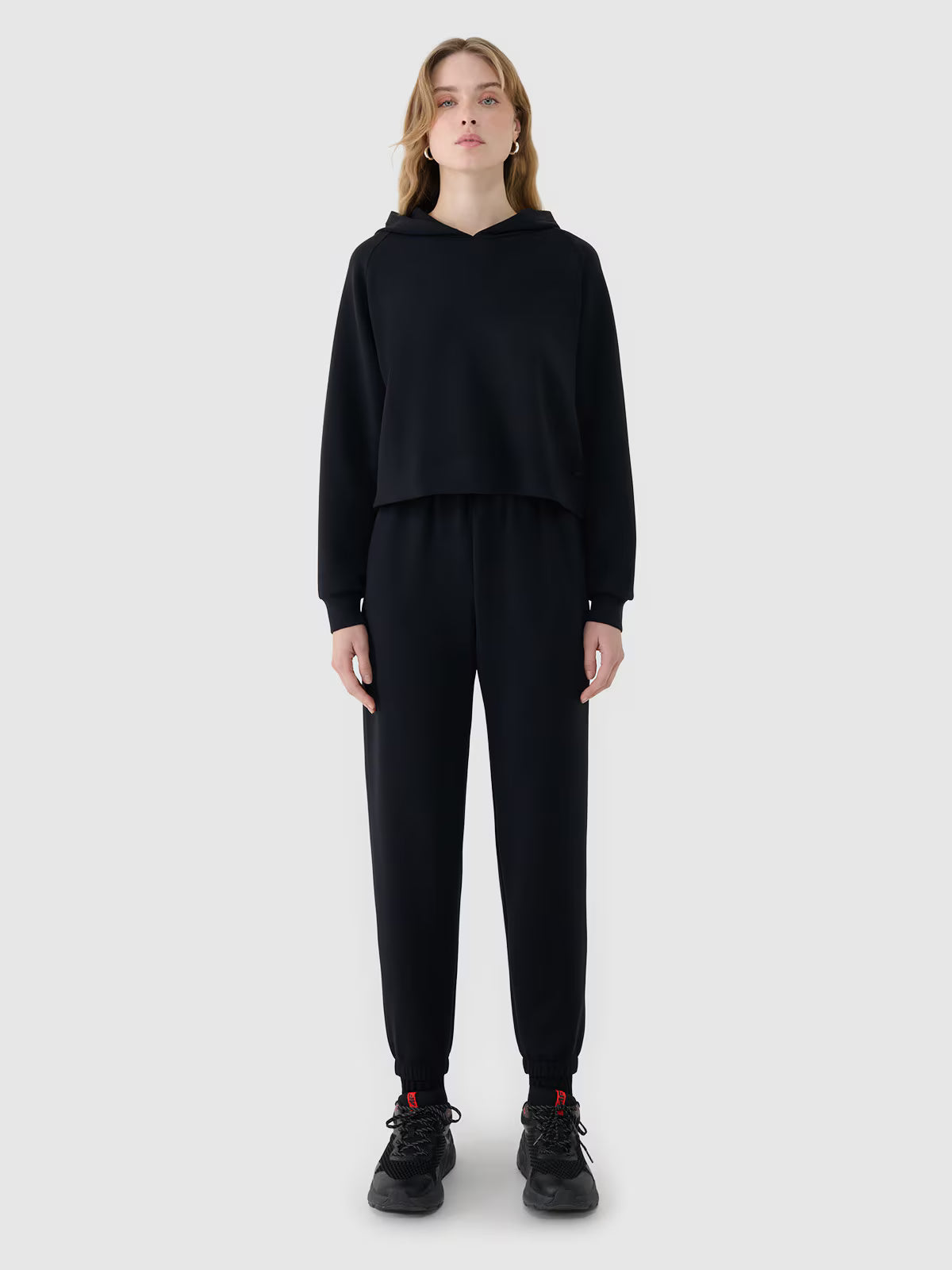 Bluza dresowa nierozpinana z modalem damska