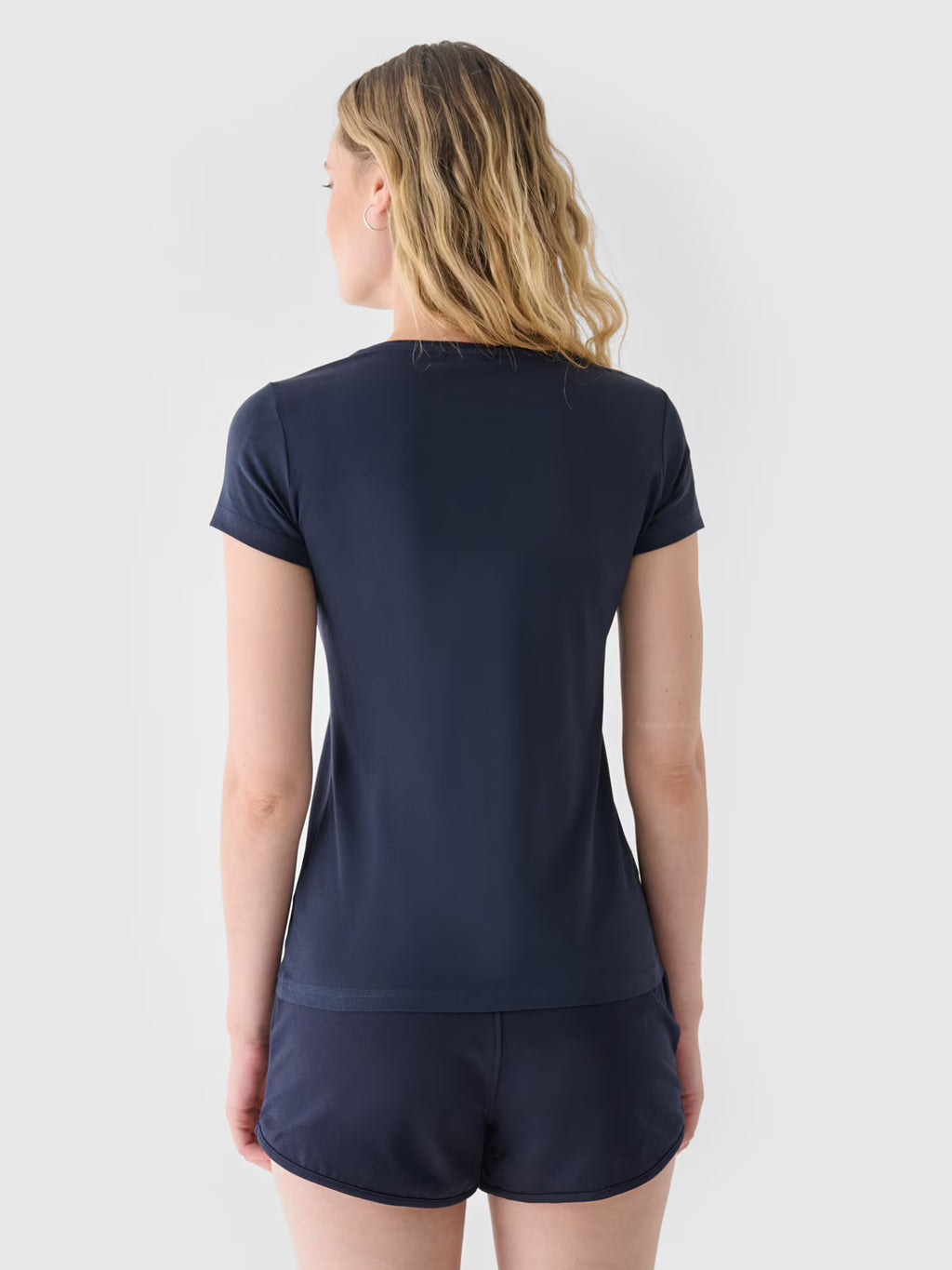 T-shirt slim gładki damski