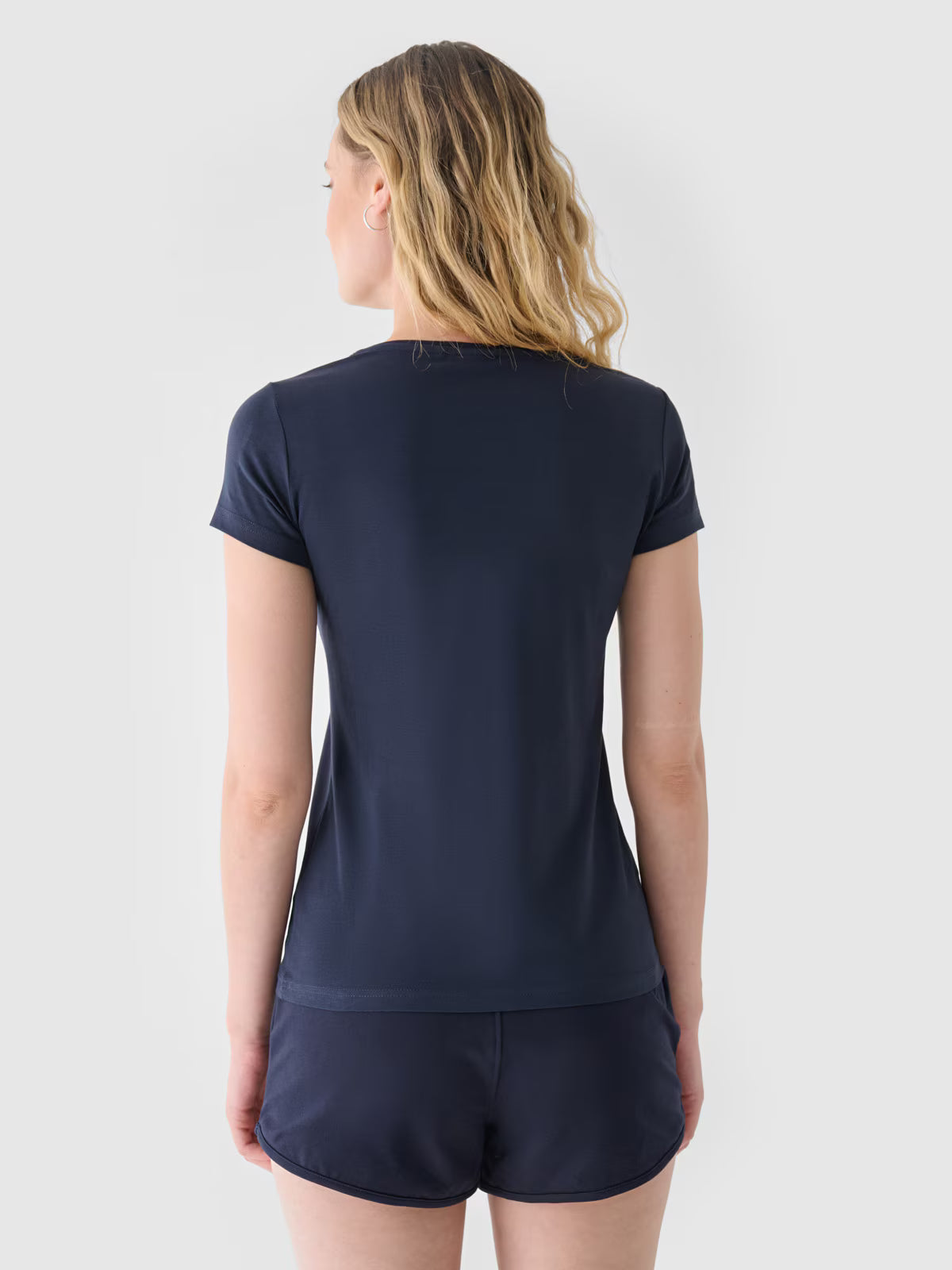 T-shirt slim gładki damski