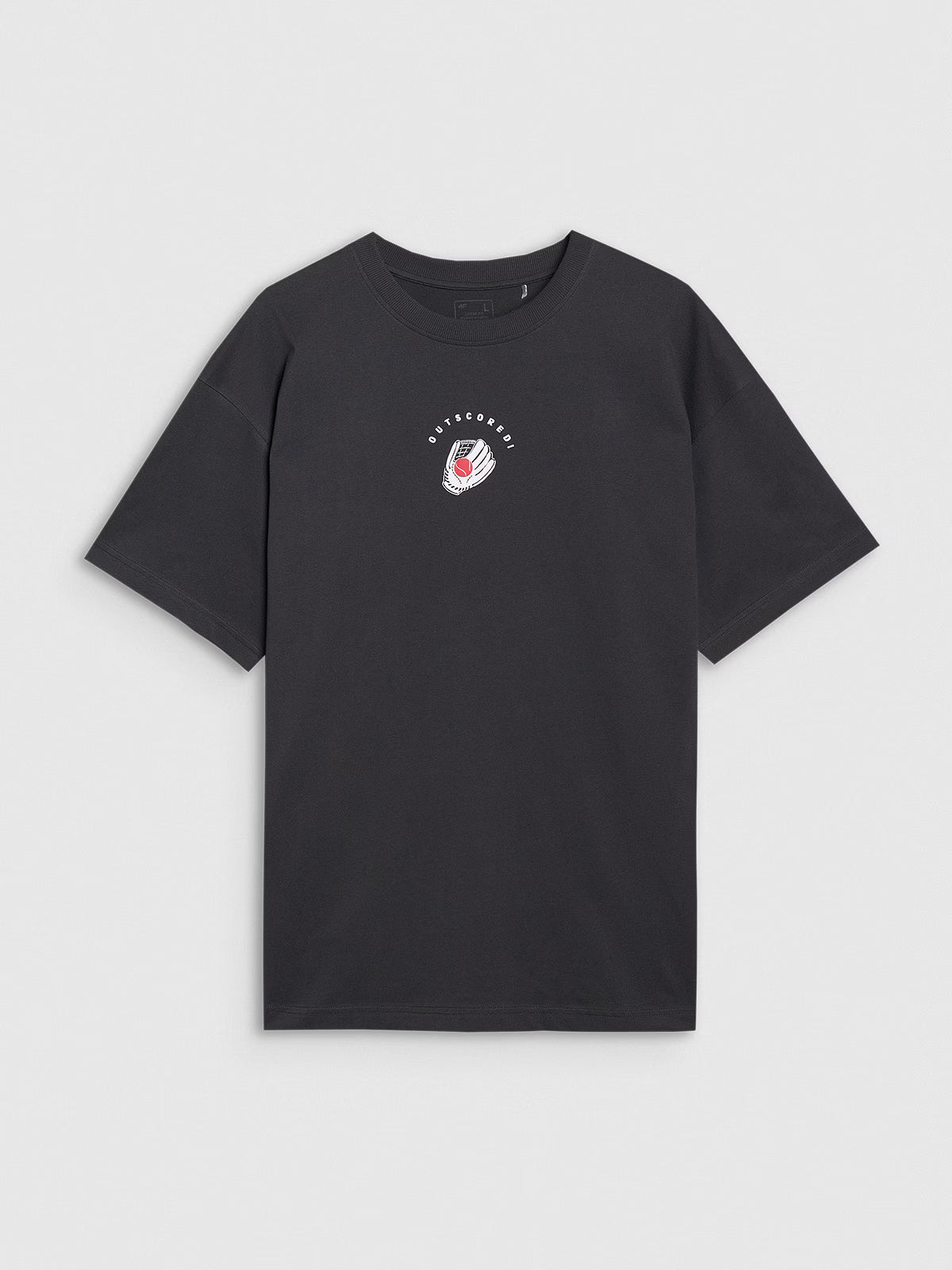 T-shirt oversize z nadrukiem męski