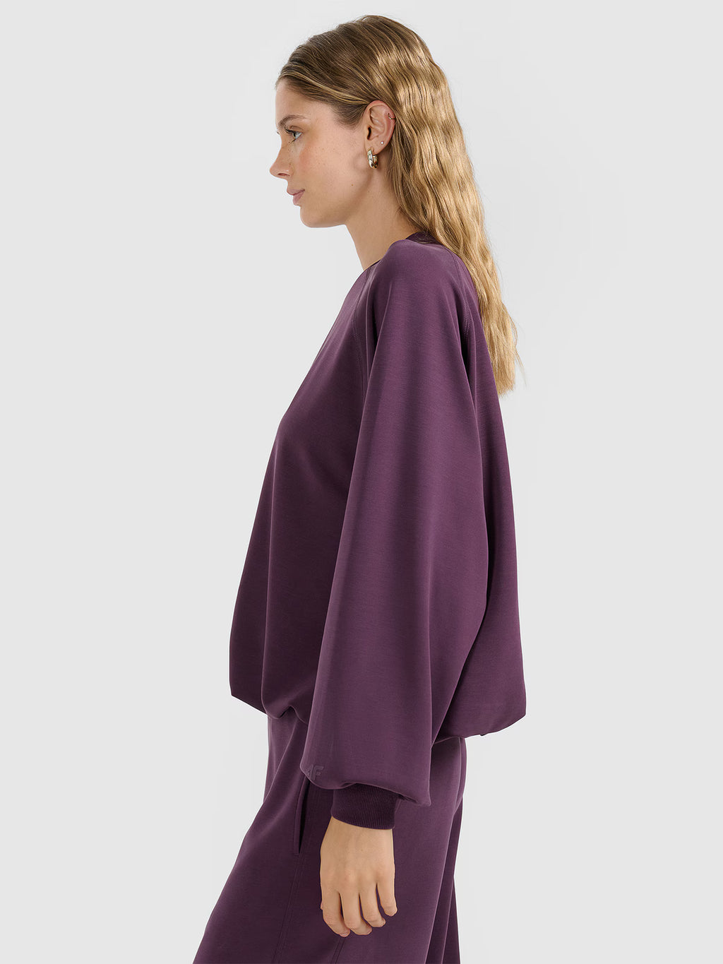 Bluza dresowa nierozpinana z modalem damska