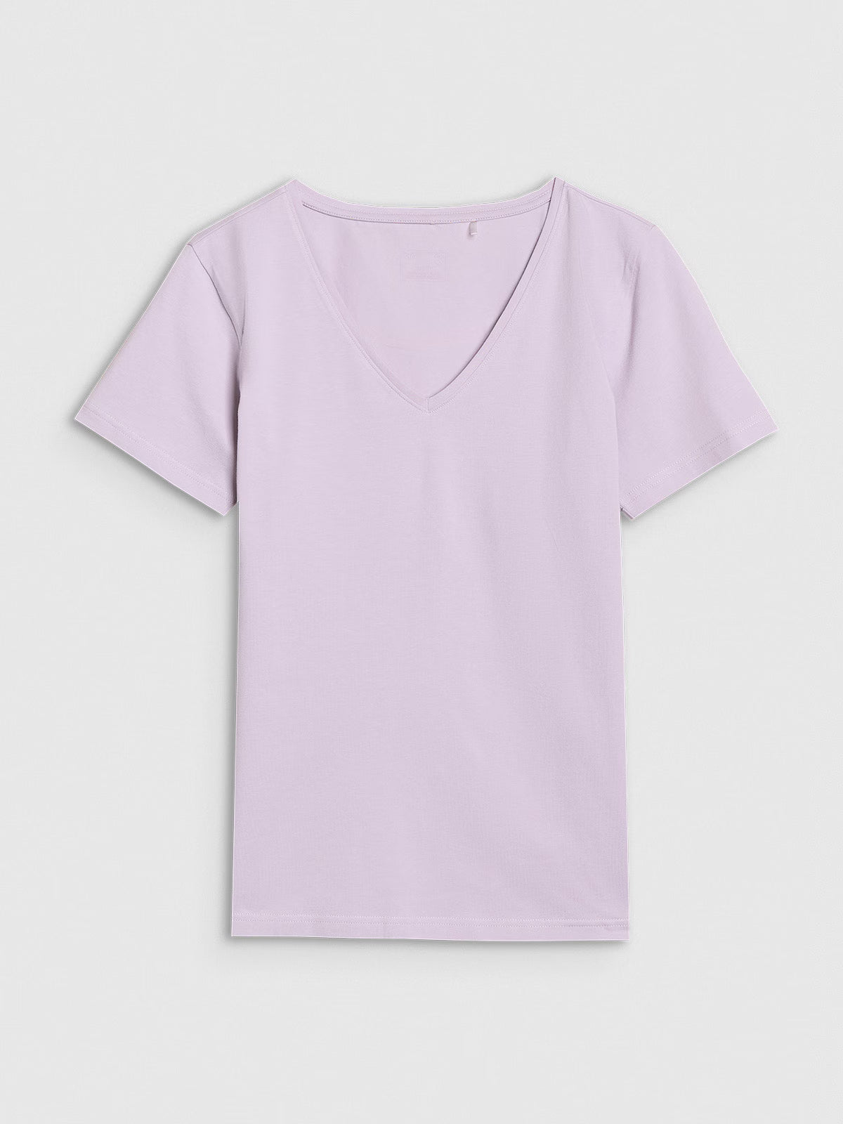 T-shirt slim gładki damski