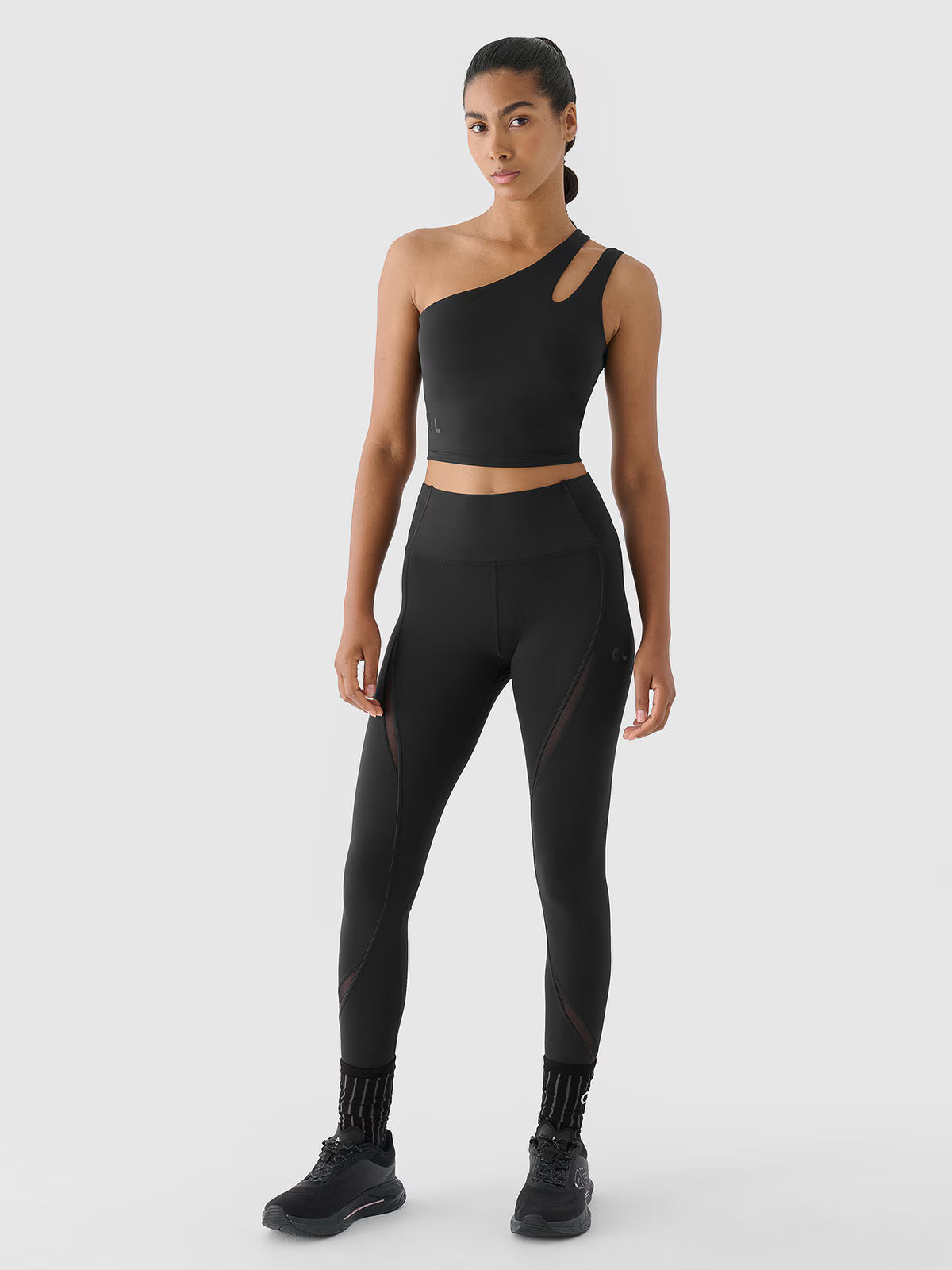 Crop top treningowy na jedno ramię 4F x Anna Lewandowska
