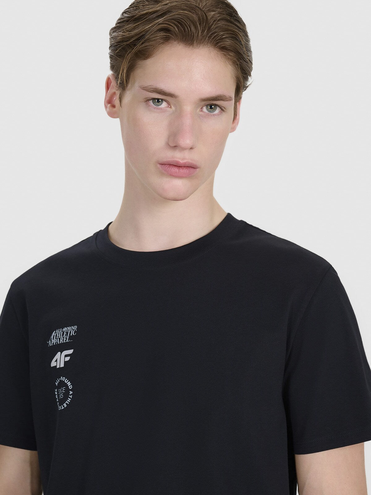 T-shirt regular z nadrukiem męski