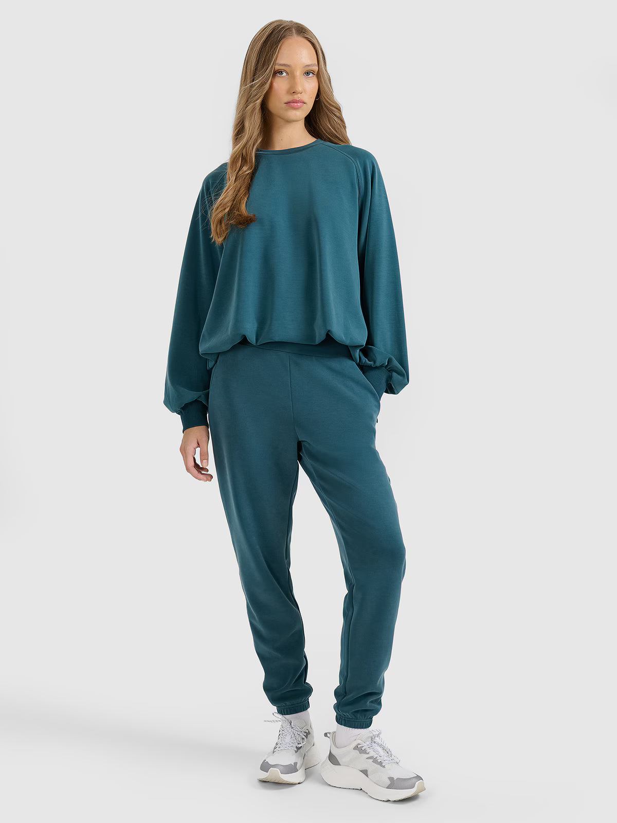 Bluza dresowa nierozpinana z modalem damska