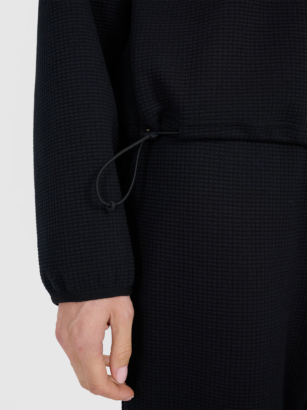 Bluza dresowa z waflowej dzianiny damska