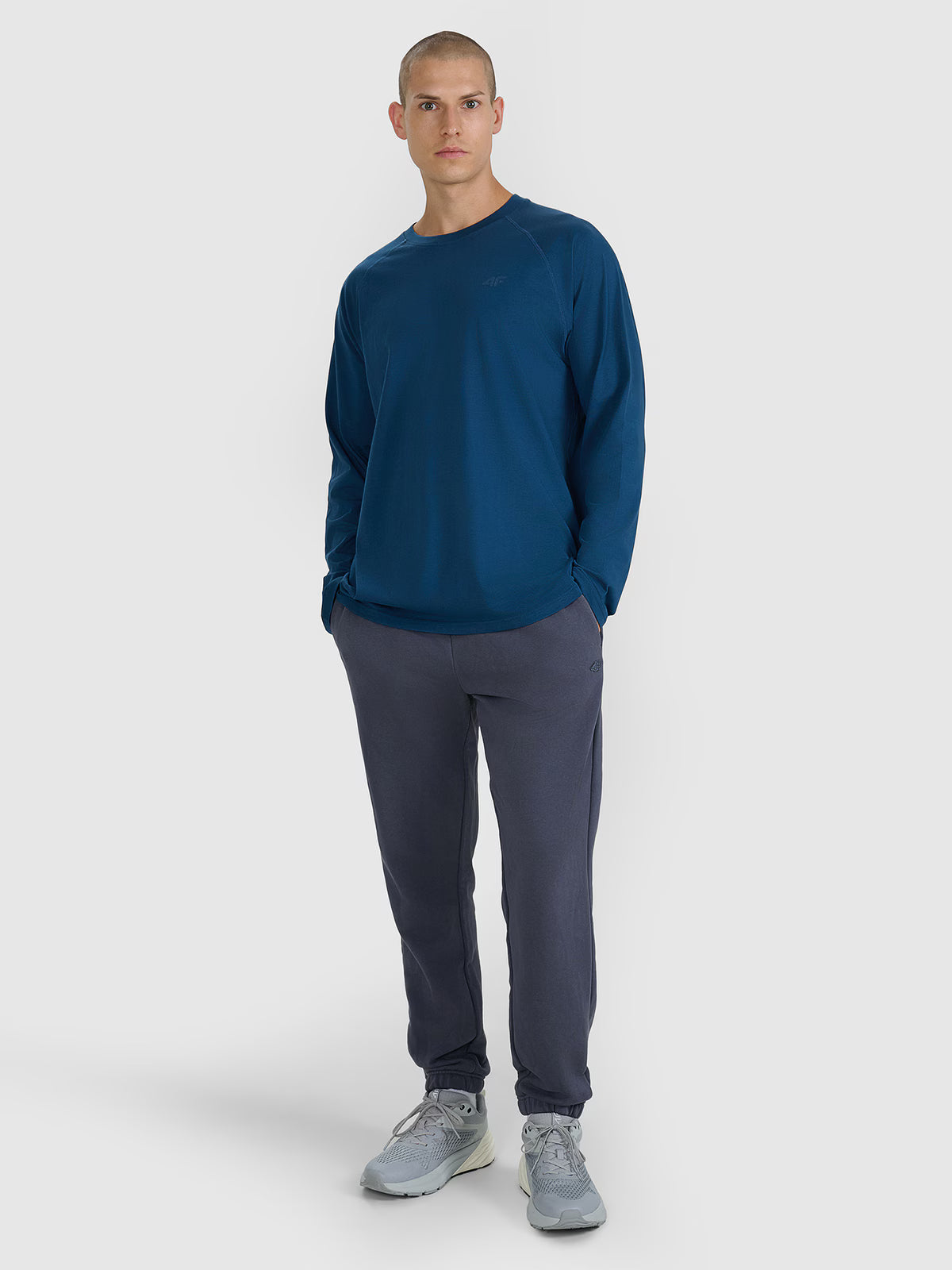 Longsleeve oversize gładki męski