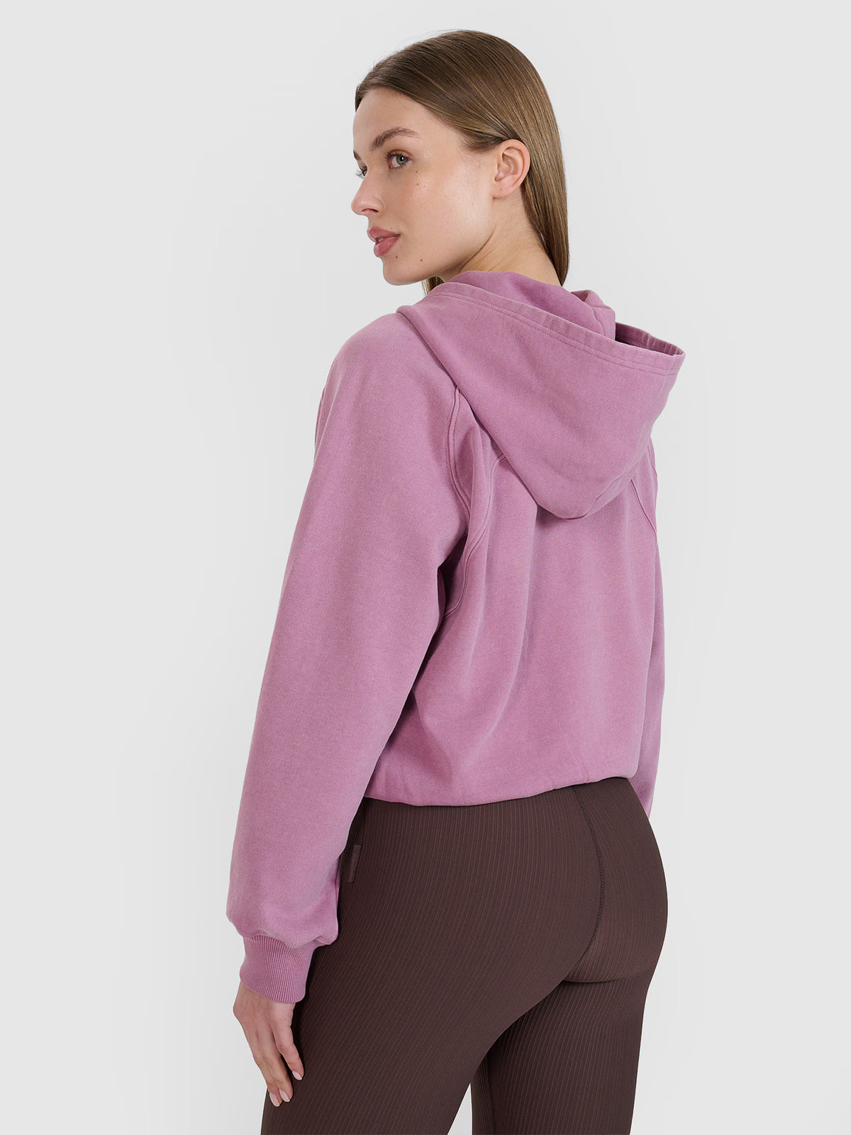 Bluza dresowa cropped nierozpinana z kapturem damska 4F x Anna Lewandowska
