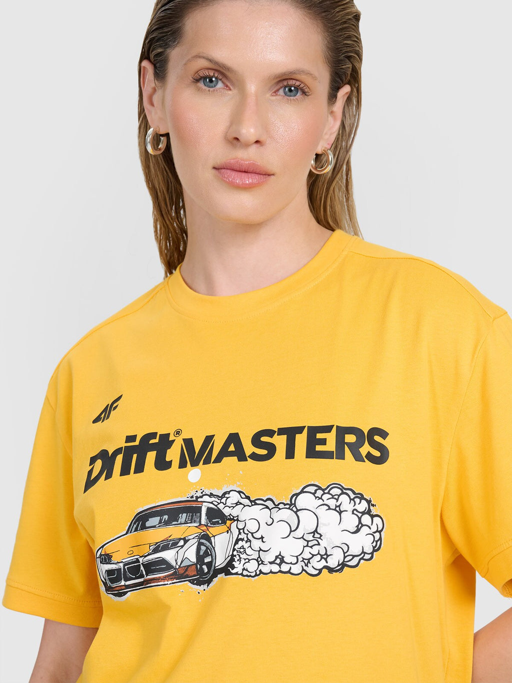 T-shirt regular z nadrukiem uniseks 4F x Drift Masters