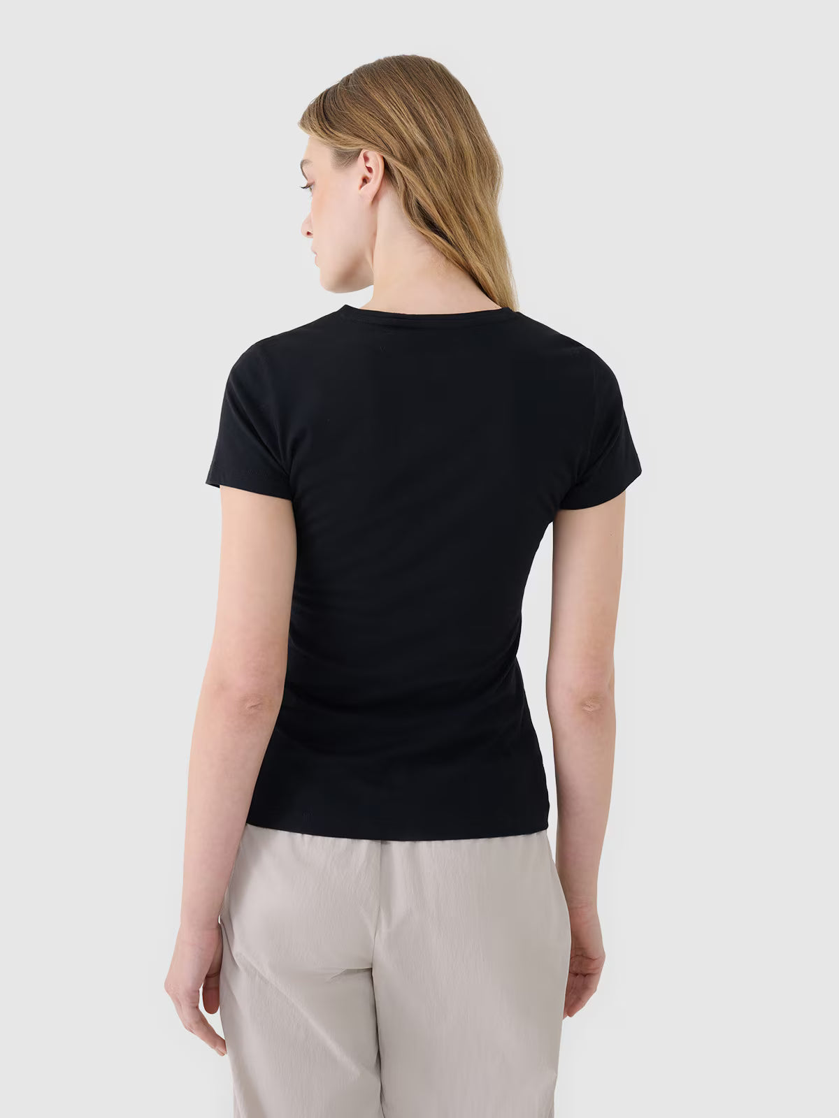 T-shirt slim z modalem damski