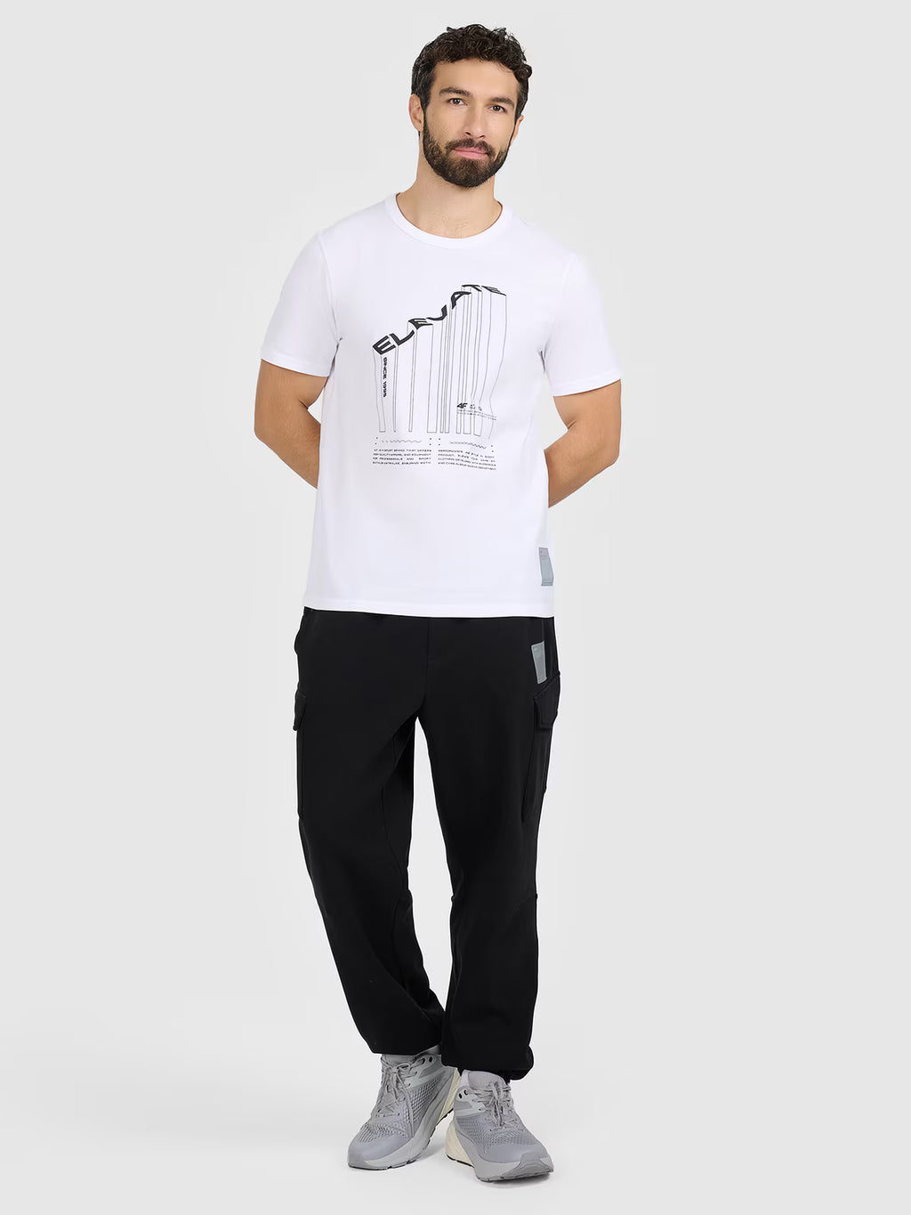 T-shirt regular z nadrukiem męski