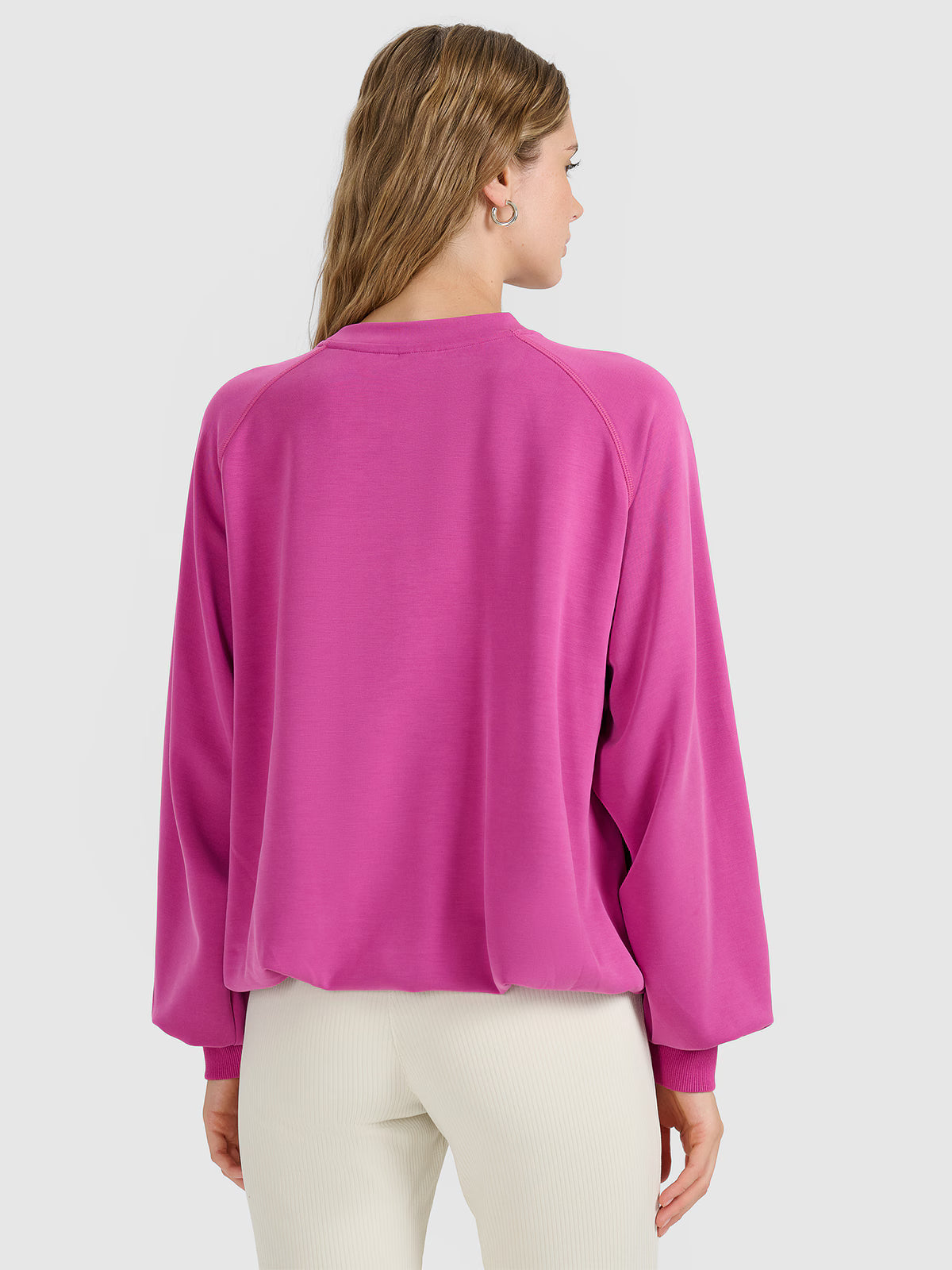 Bluza dresowa nierozpinana z modalem damska