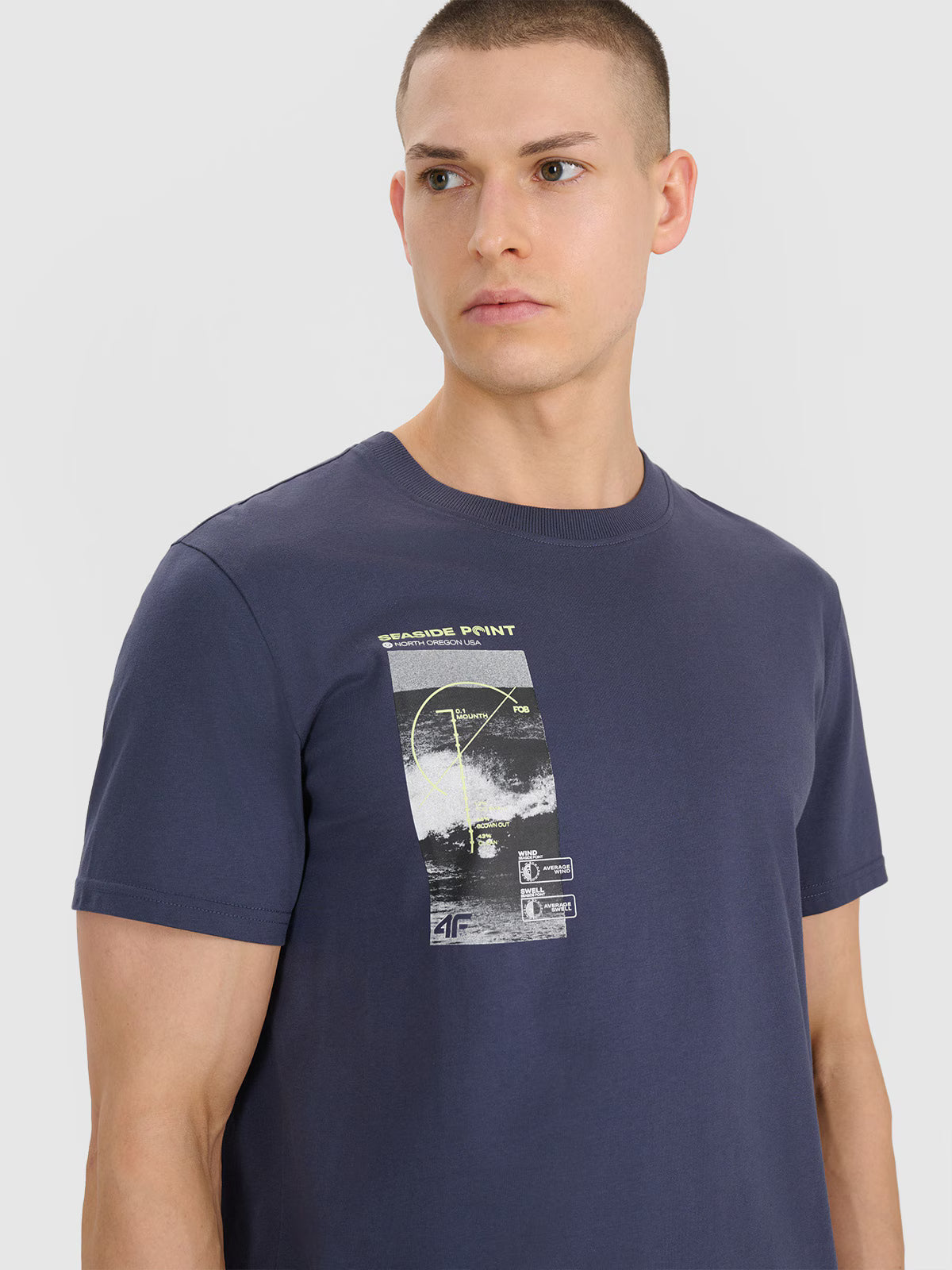 T-shirt regular z nadrukiem męski