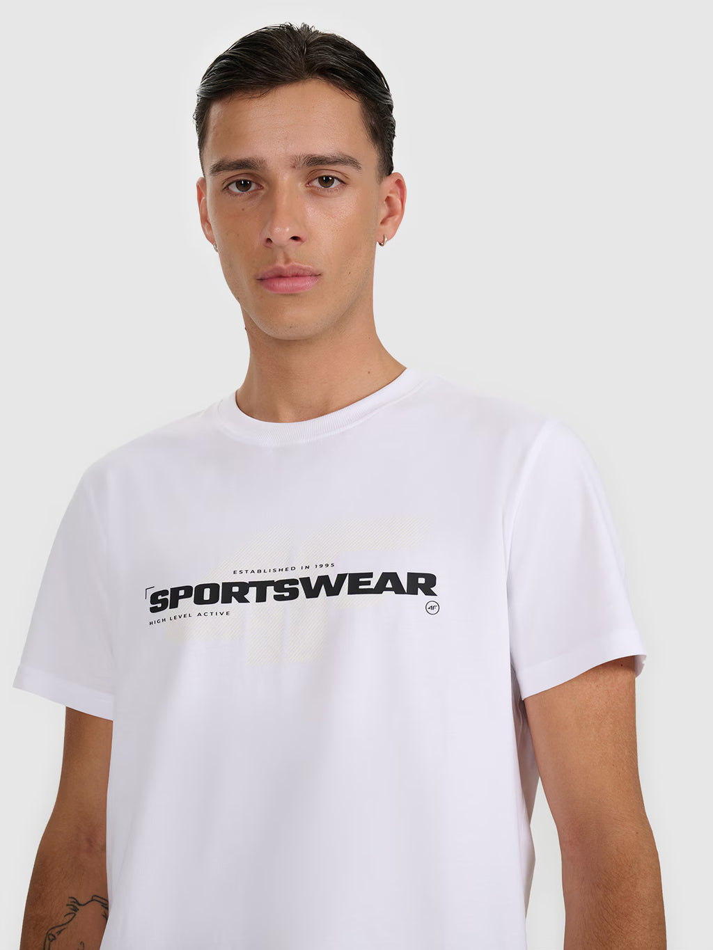 T-shirt regular z nadrukiem męski