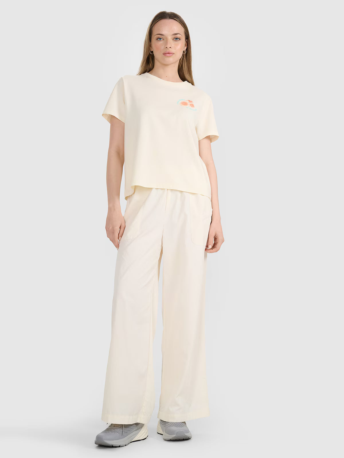 T-shirt oversize z nadrukiem damski