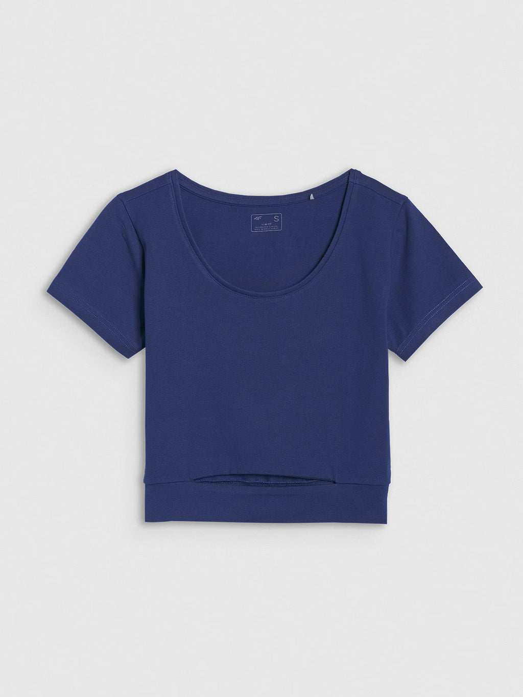 T-shirt crop top gładki damski